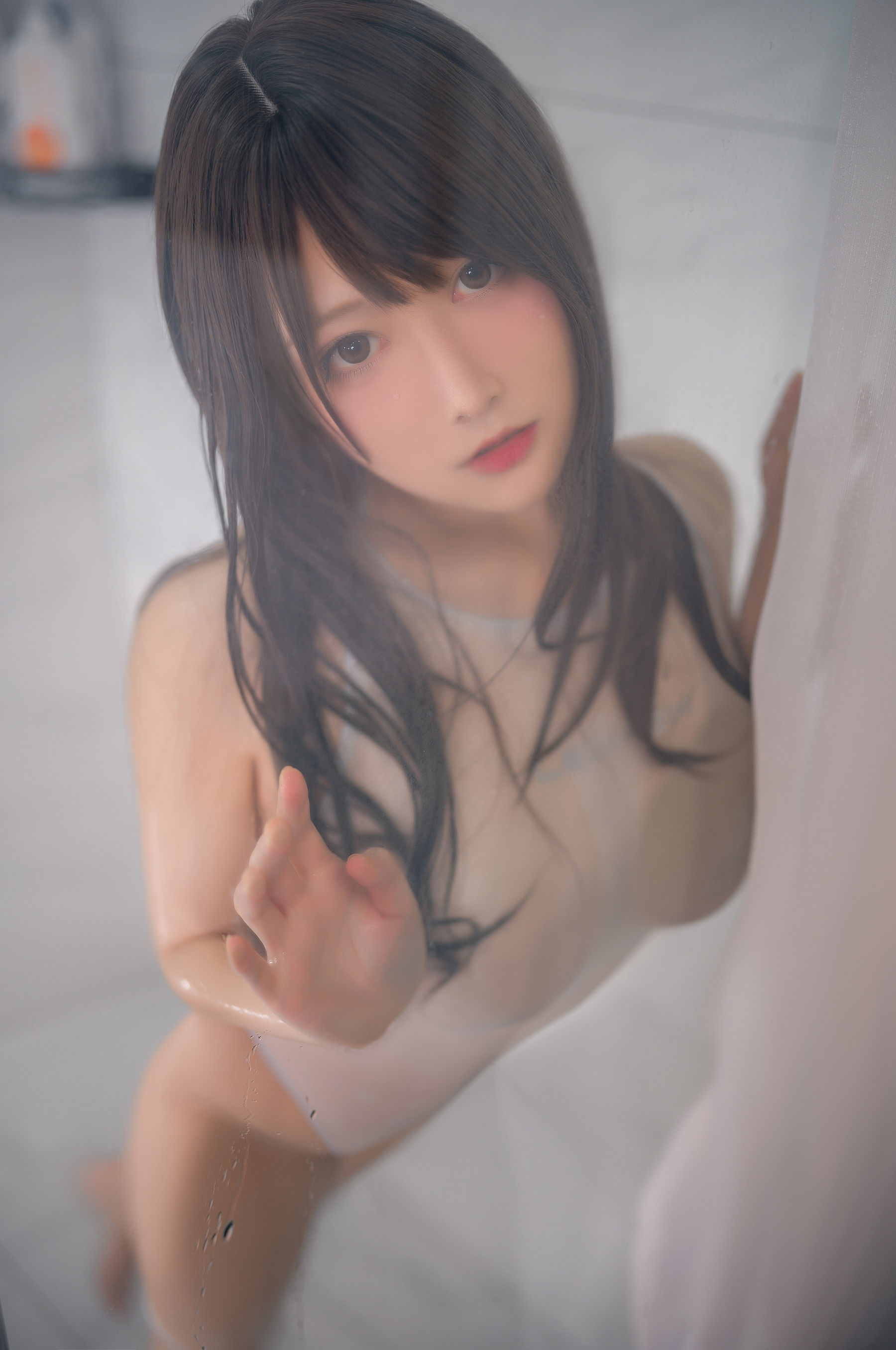 高颜值coser念念_D – 白色竞泳 Cosplay-第2张