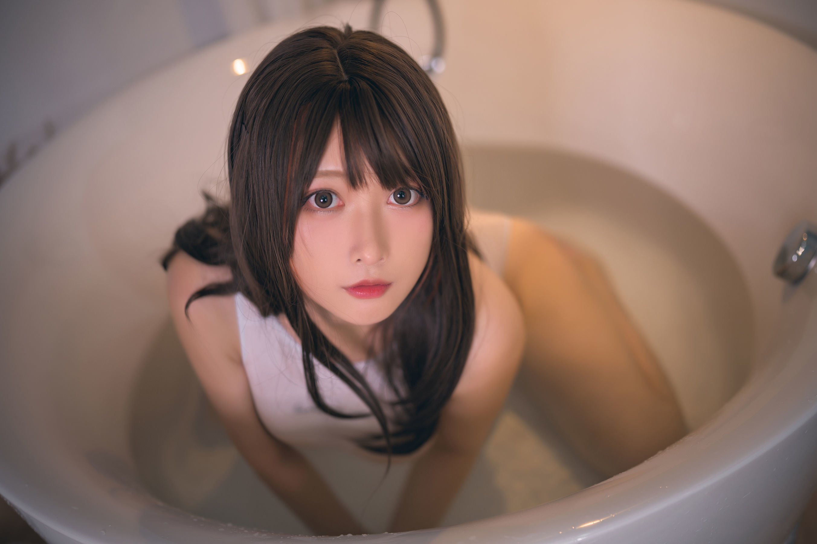 高颜值coser念念_D – 白色竞泳 Cosplay-第11张