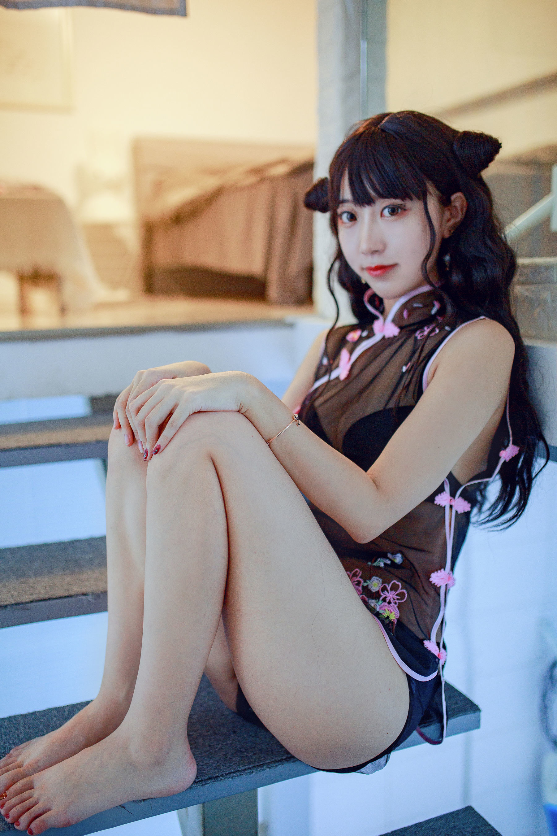 [萝莉COS] 黑川 – 小恶魔旗袍 Cosplay-第6张