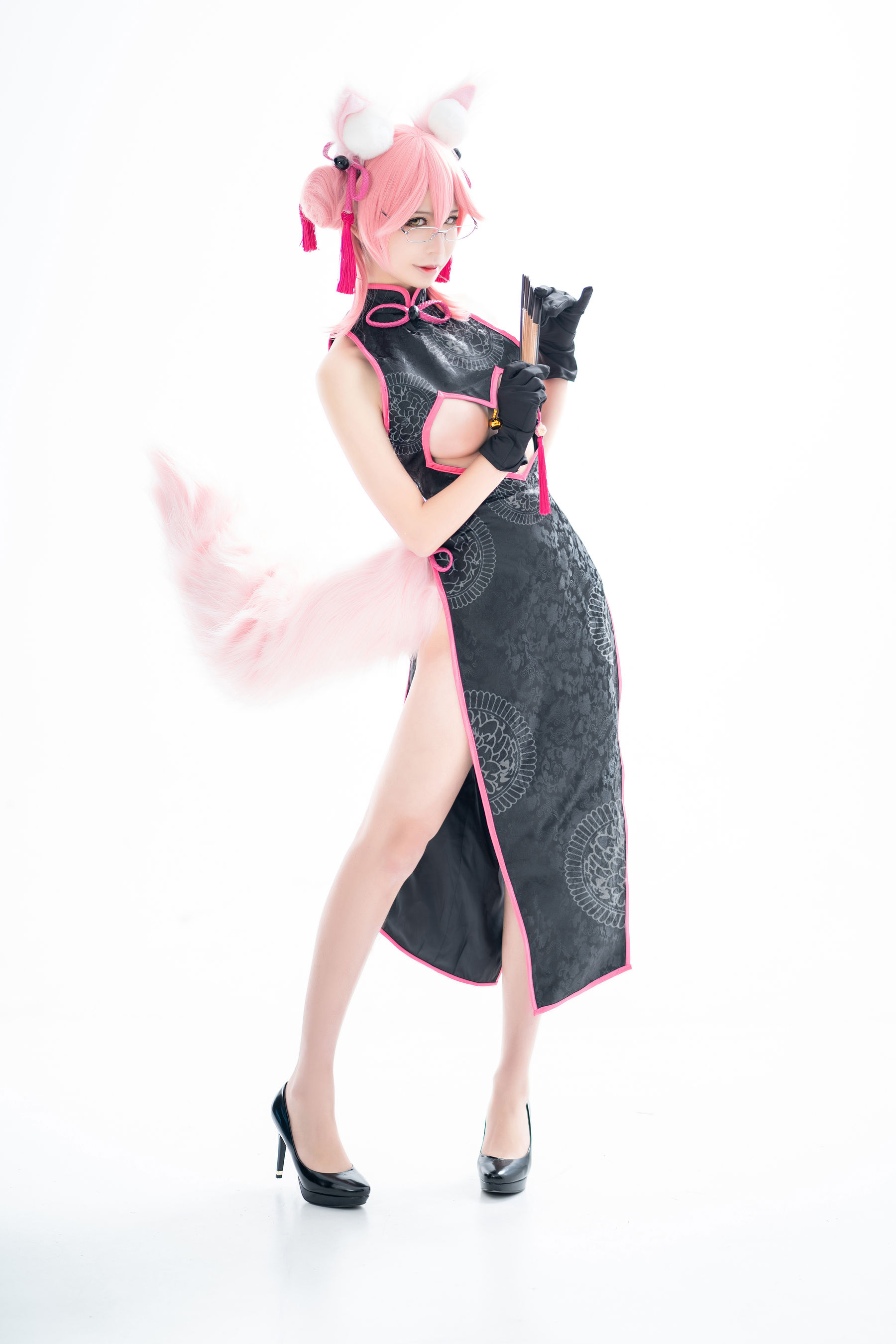 动漫博主爱老师_PhD – 玉藻前 旗袍 Cosplay-第1张