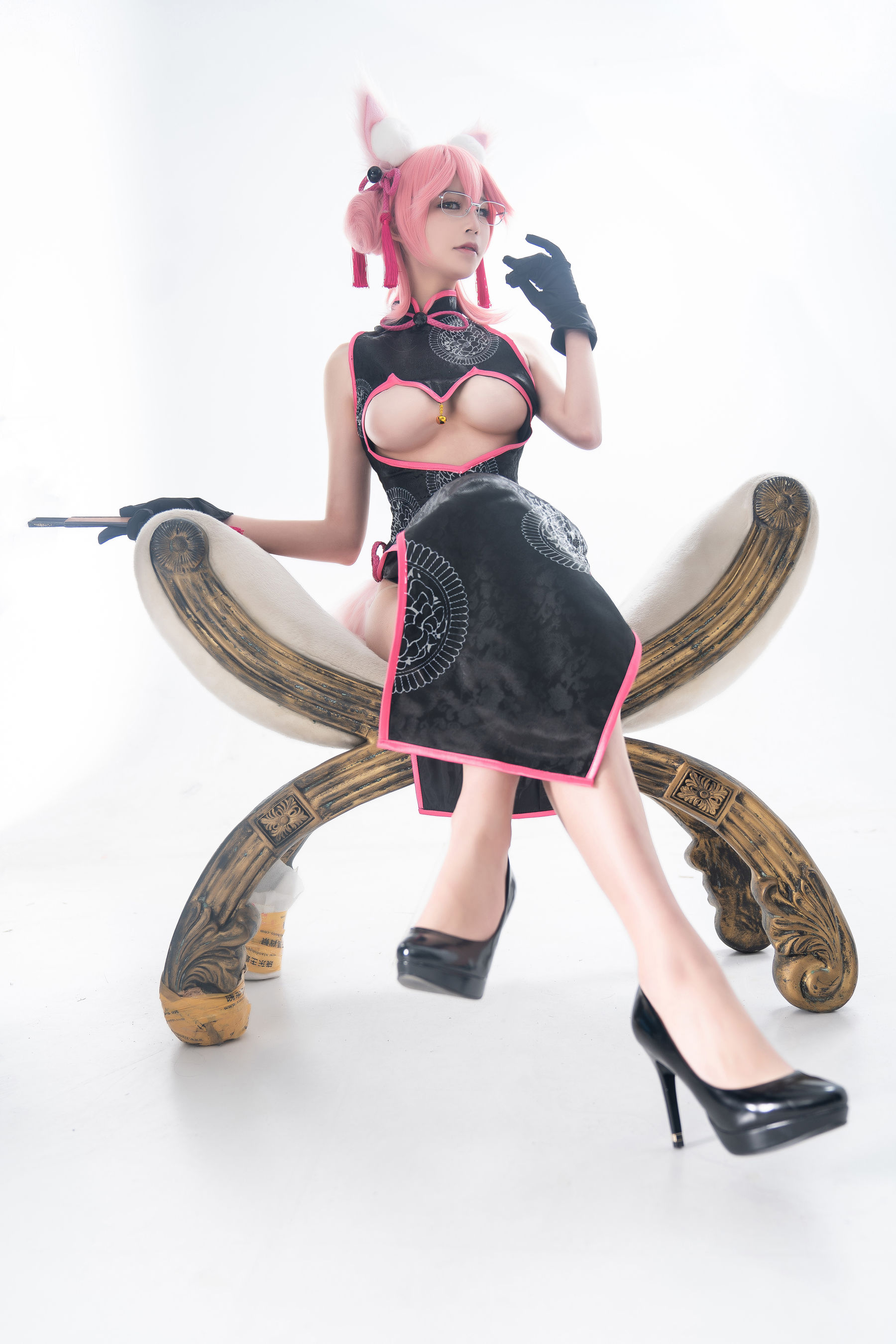 动漫博主爱老师_PhD – 玉藻前 旗袍 Cosplay-第6张