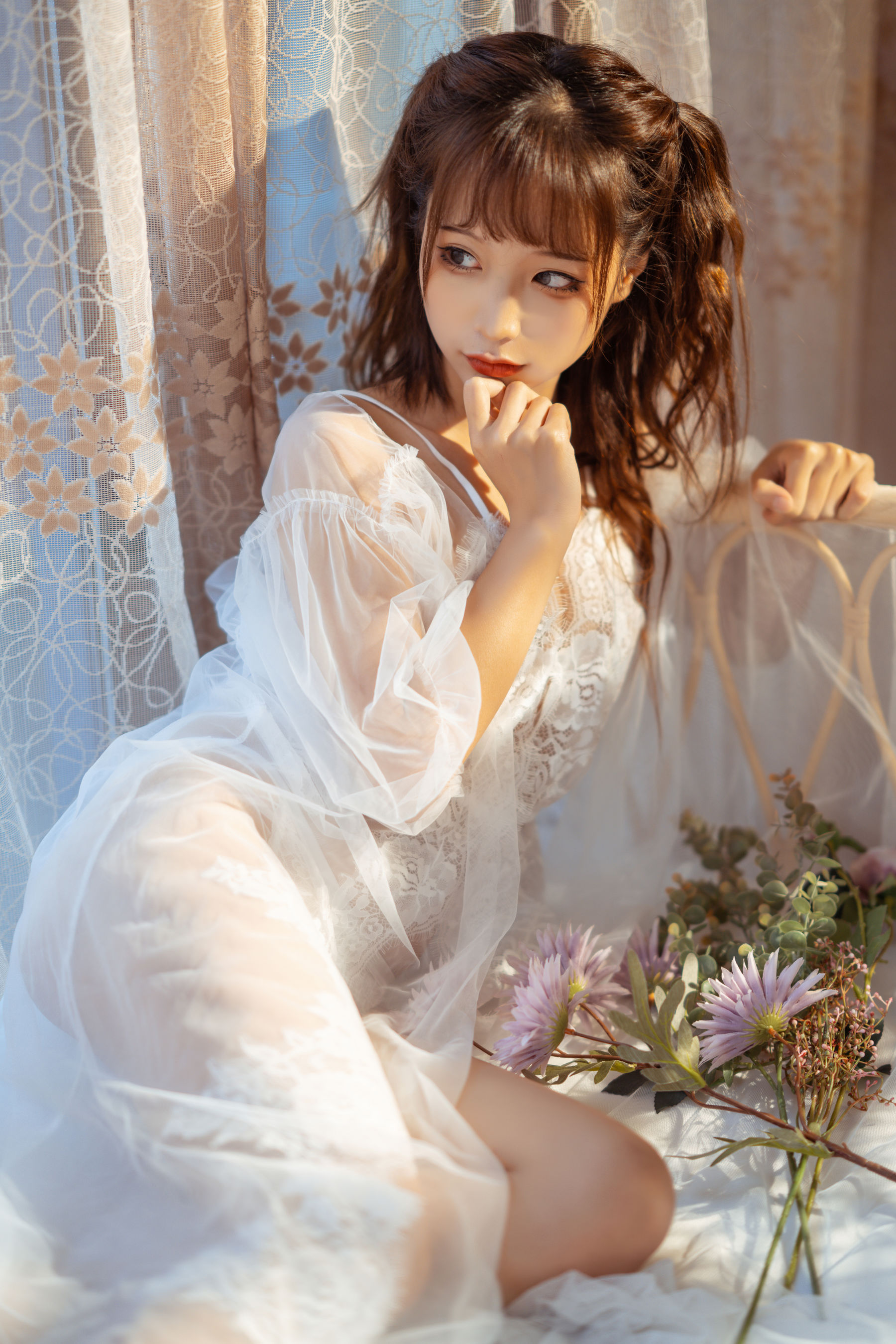 动漫博主蠢沫沫 – 蕾丝睡衣 Cosplay-第4张