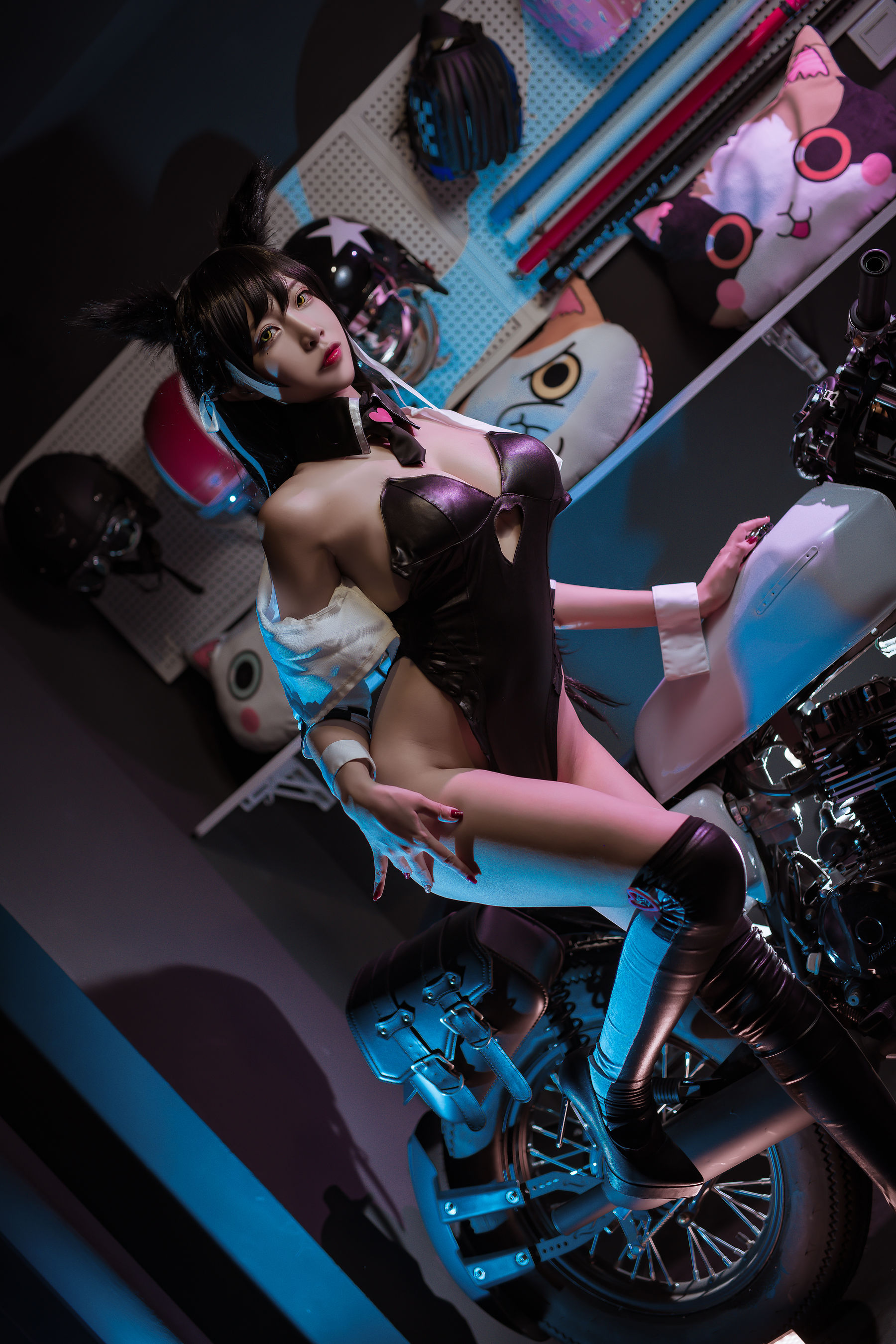 人气Coser二佐Nisa – 犬之眷之碧蓝爱宕 同人赛车 Cosplay-第3张