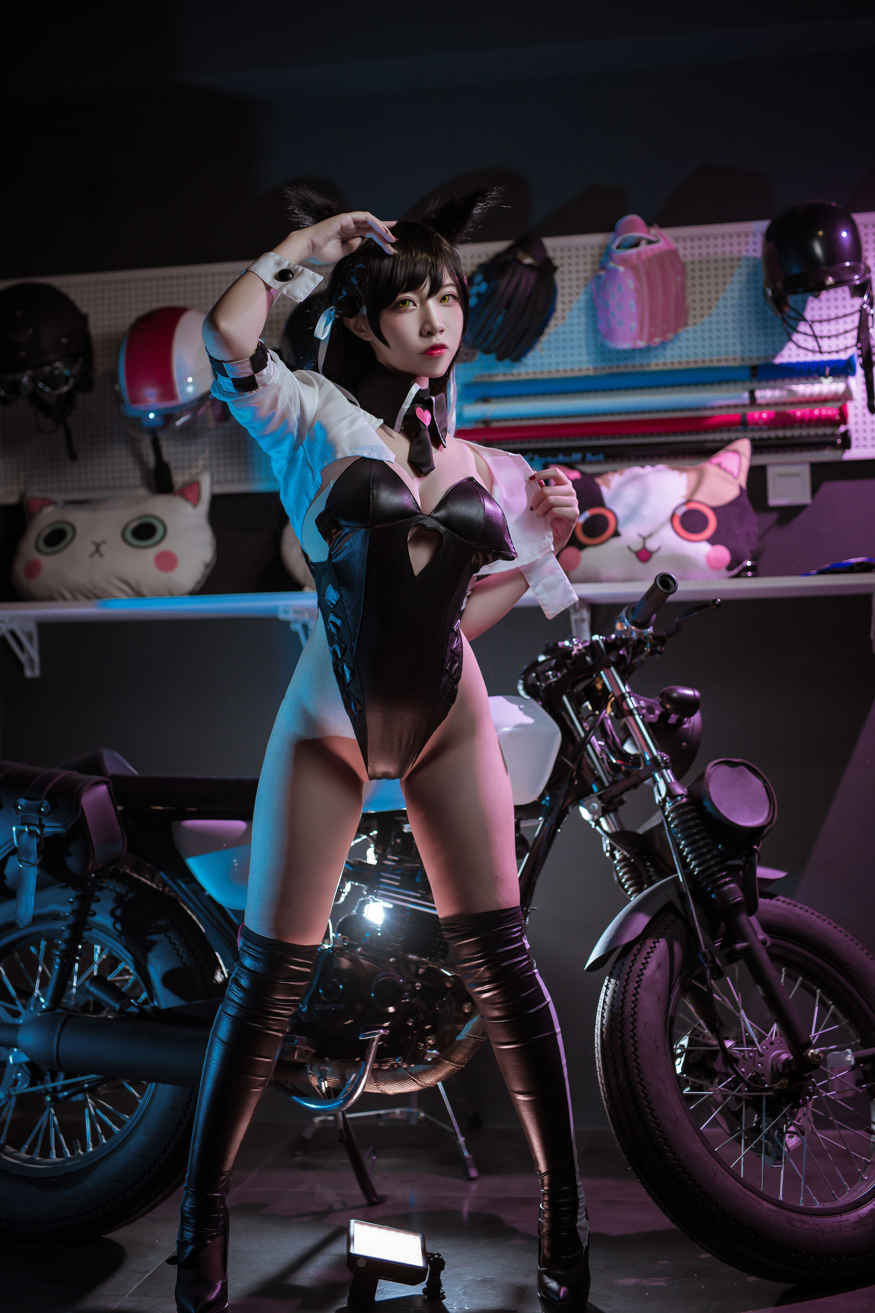 人气Coser二佐Nisa – 犬之眷之碧蓝爱宕 同人赛车 Cosplay-第9张