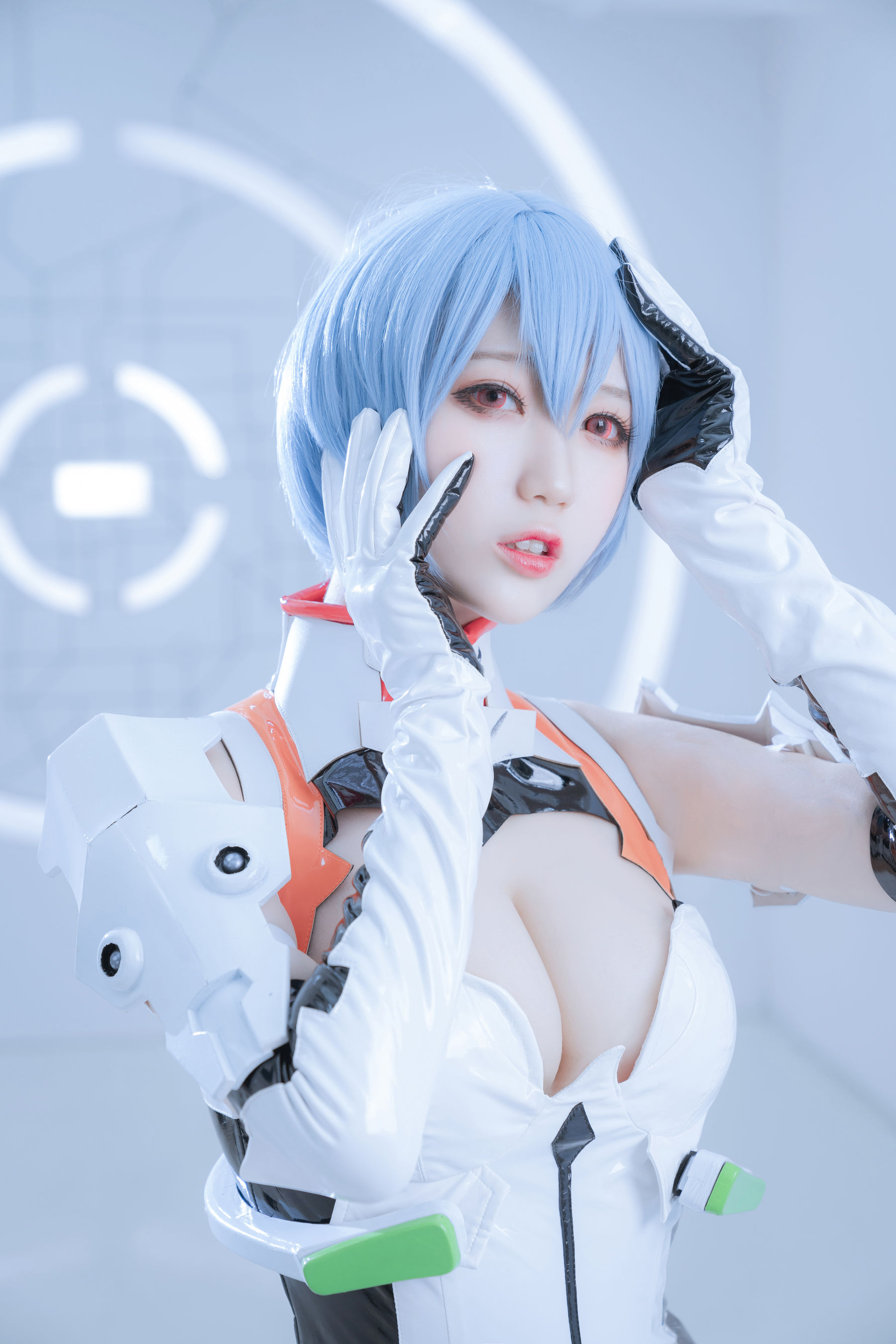 周叽是可爱兔兔 – 绫波丽 白战 Cosplay-第4张