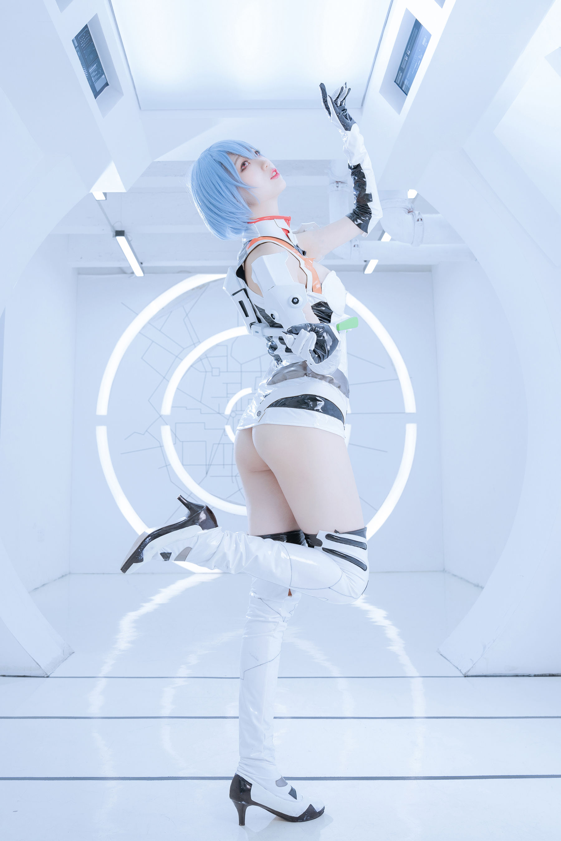 周叽是可爱兔兔 – 绫波丽 白战 Cosplay-第5张