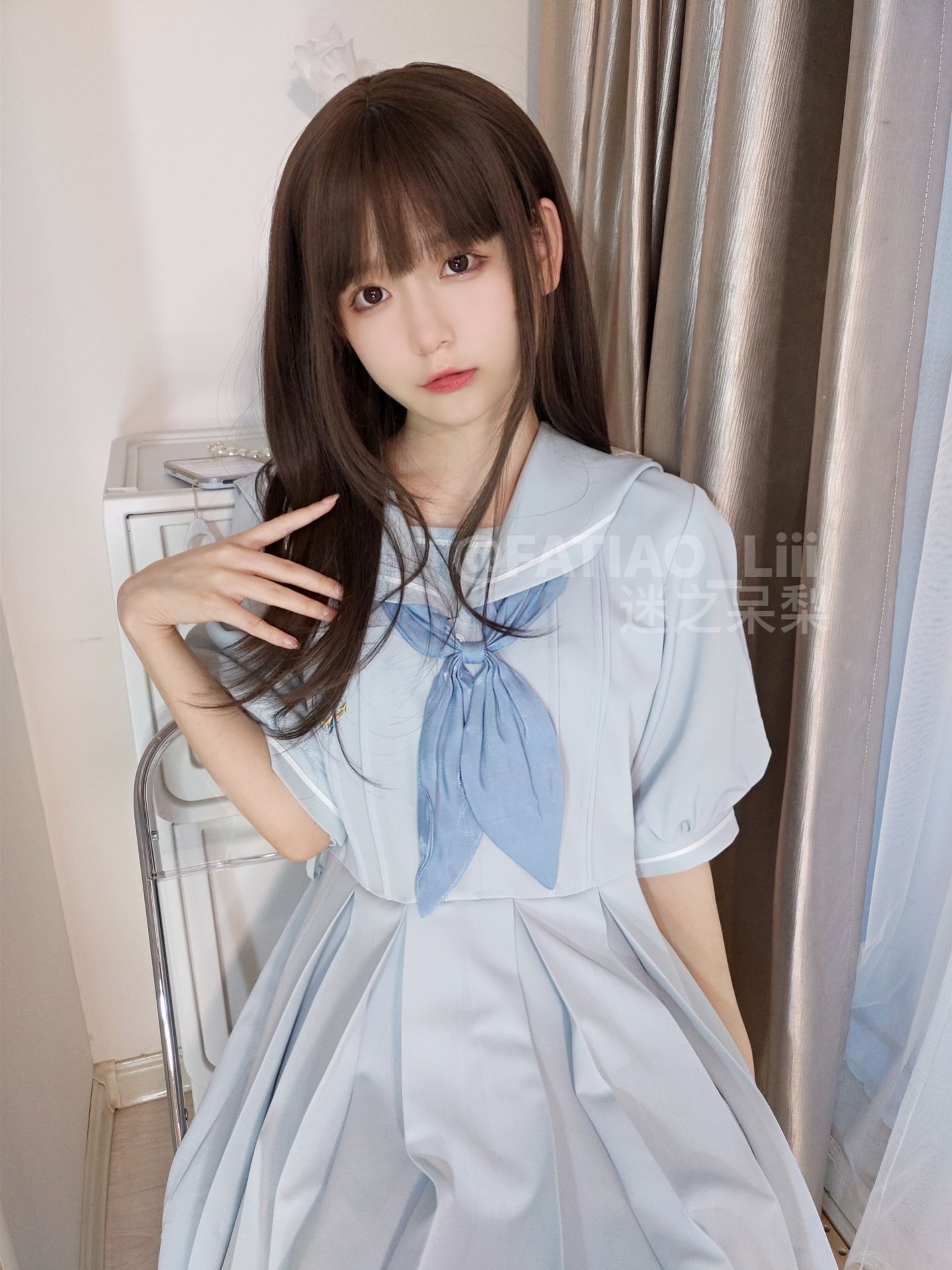 迷之呆梨(发条少女)[fantia] – 白ストッキング後輩 Cosplay-第18张