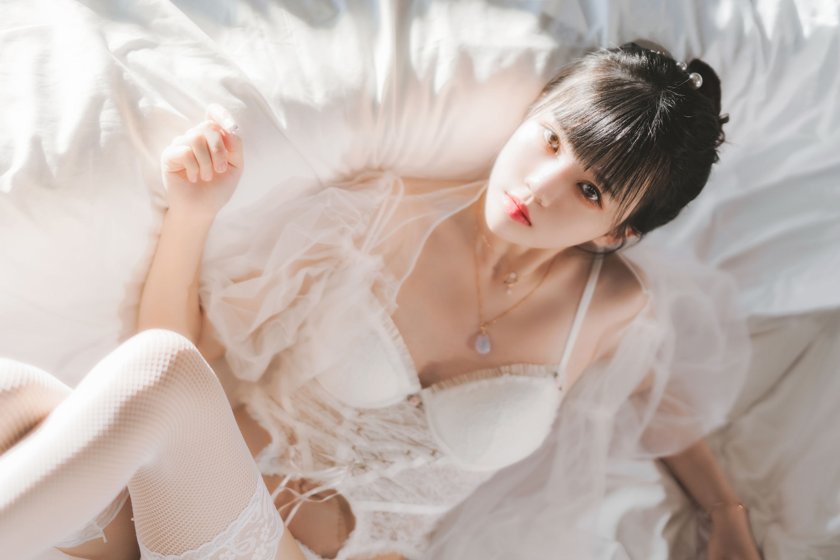 桜桃喵 – 白纱糖02 Cosplay-第6张
