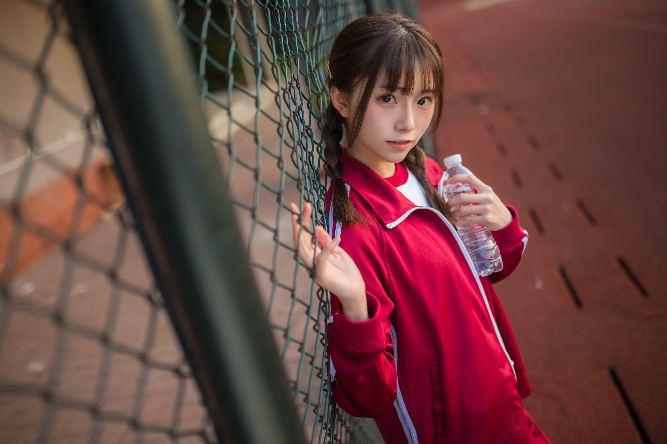 动漫博主Kitaro_绮太郎 红色运动服女孩 Cosplay-第10张