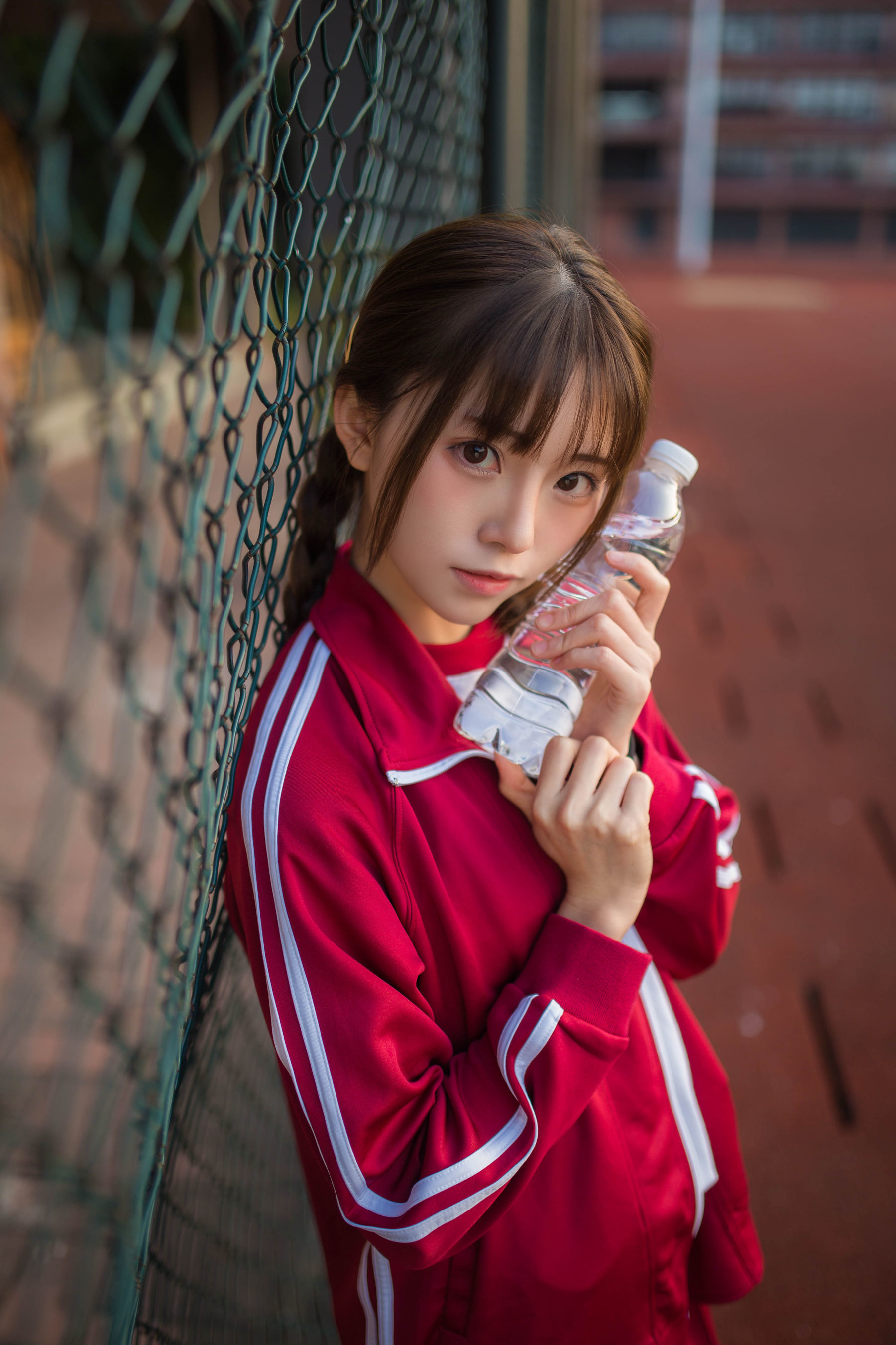 动漫博主Kitaro_绮太郎 红色运动服女孩 Cosplay-第11张