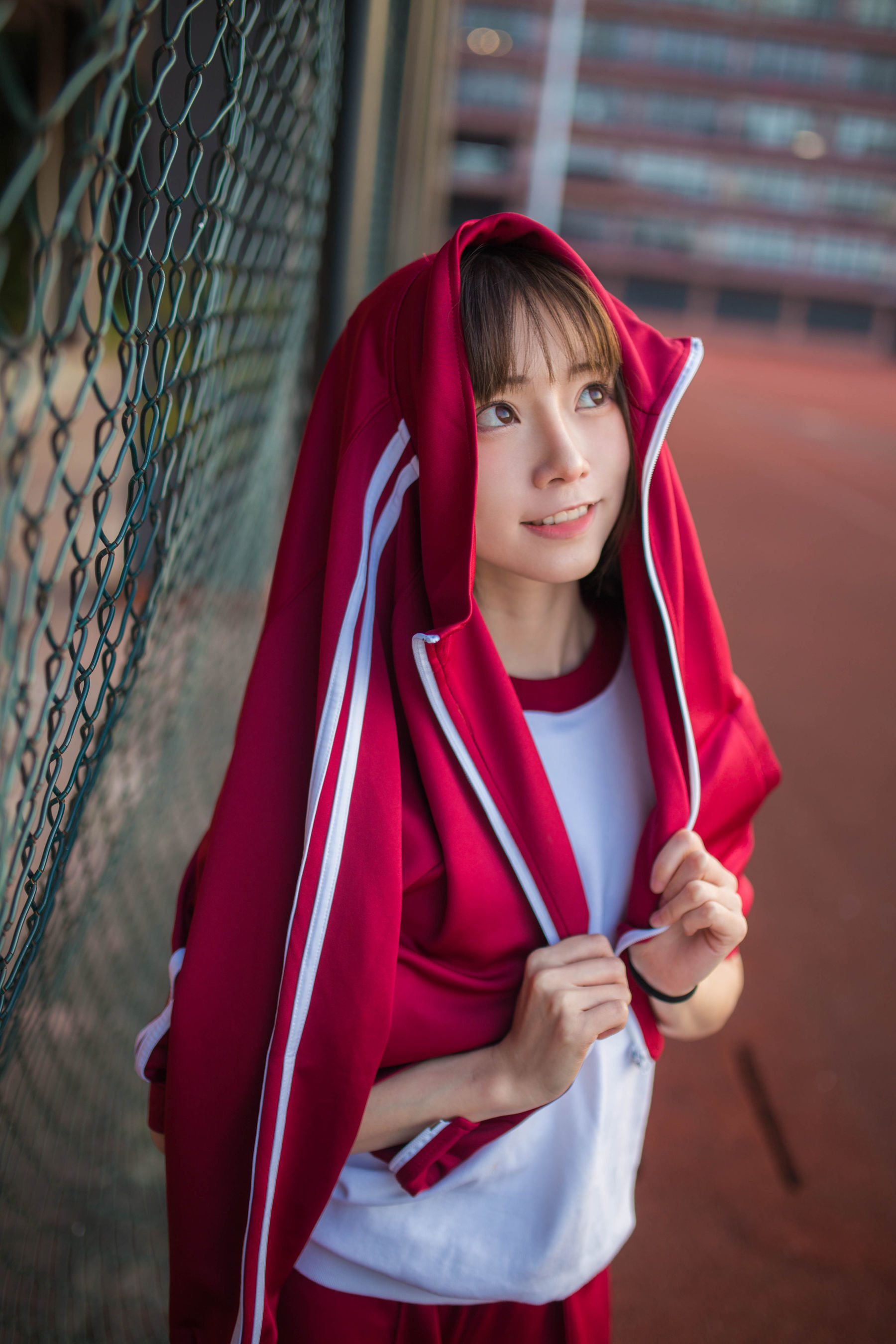 动漫博主Kitaro_绮太郎 红色运动服女孩 Cosplay-第12张