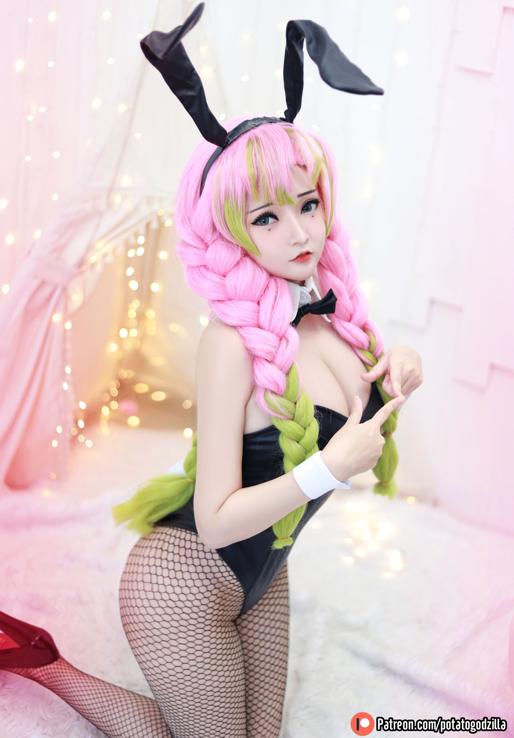 Coser小姐姐Potato Godzilla – Mitsuri Kanroji Cosplay-第2张
