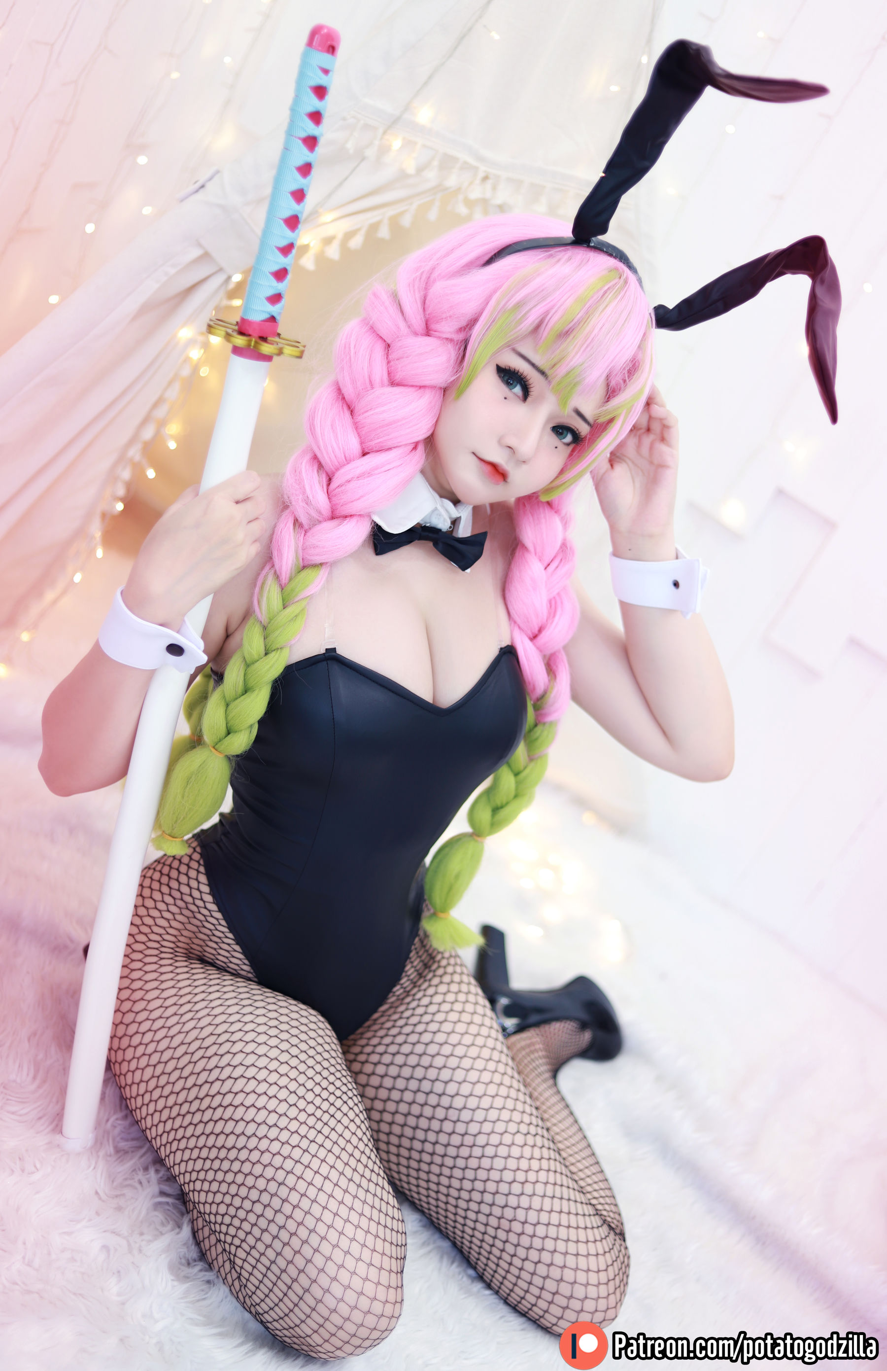 Coser小姐姐Potato Godzilla – Mitsuri Kanroji Cosplay-第6张