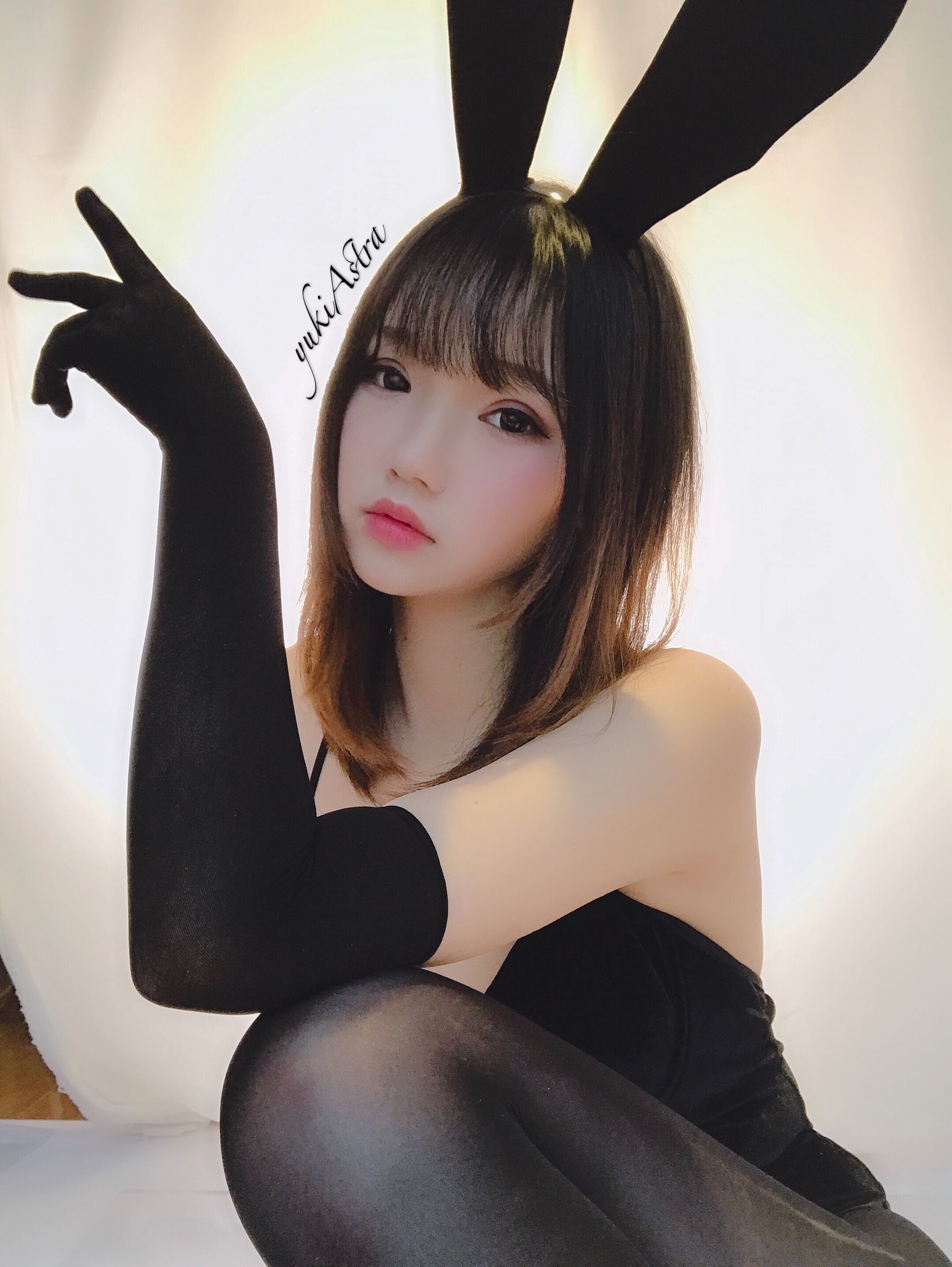 动漫博主雪晴Astra 兔女郎 Cosplay-第1张