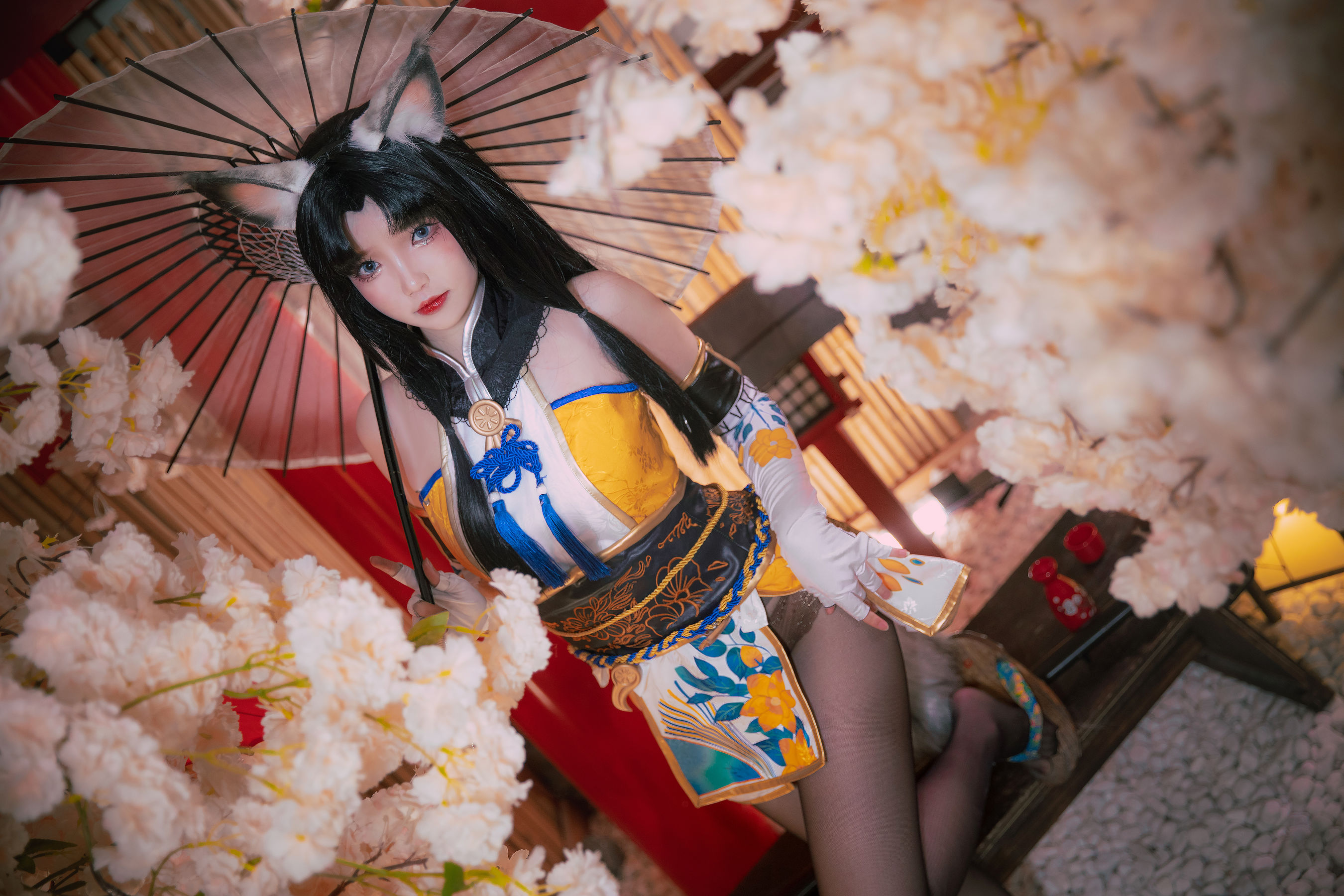 动漫博主雪晴Astra – 永劫无间 黑丝胡桃 Cosplay-第3张