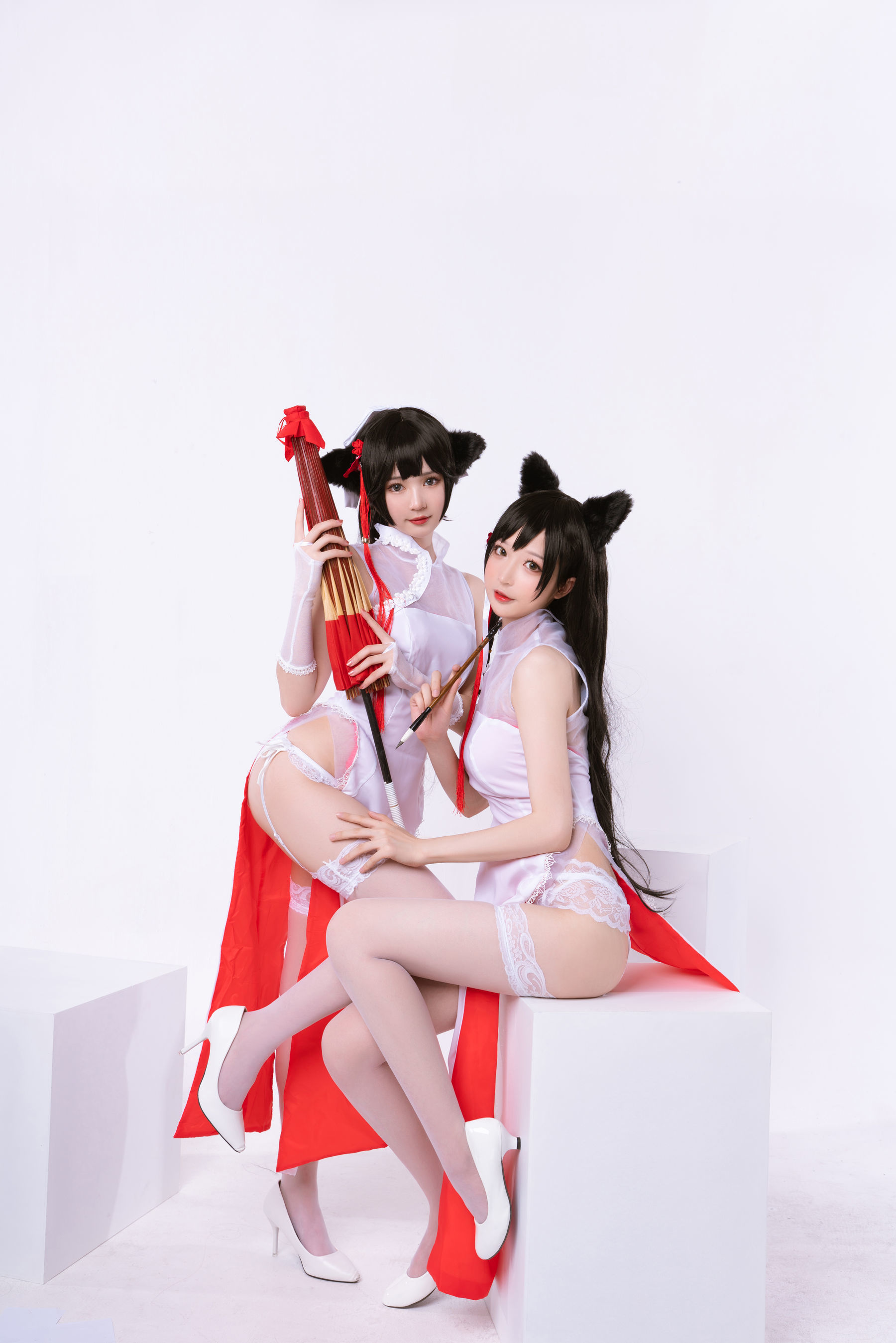[萝莉COS] 南宫 – 高雄爱宕旗袍 南宫牙妹双人 Cosplay-第6张