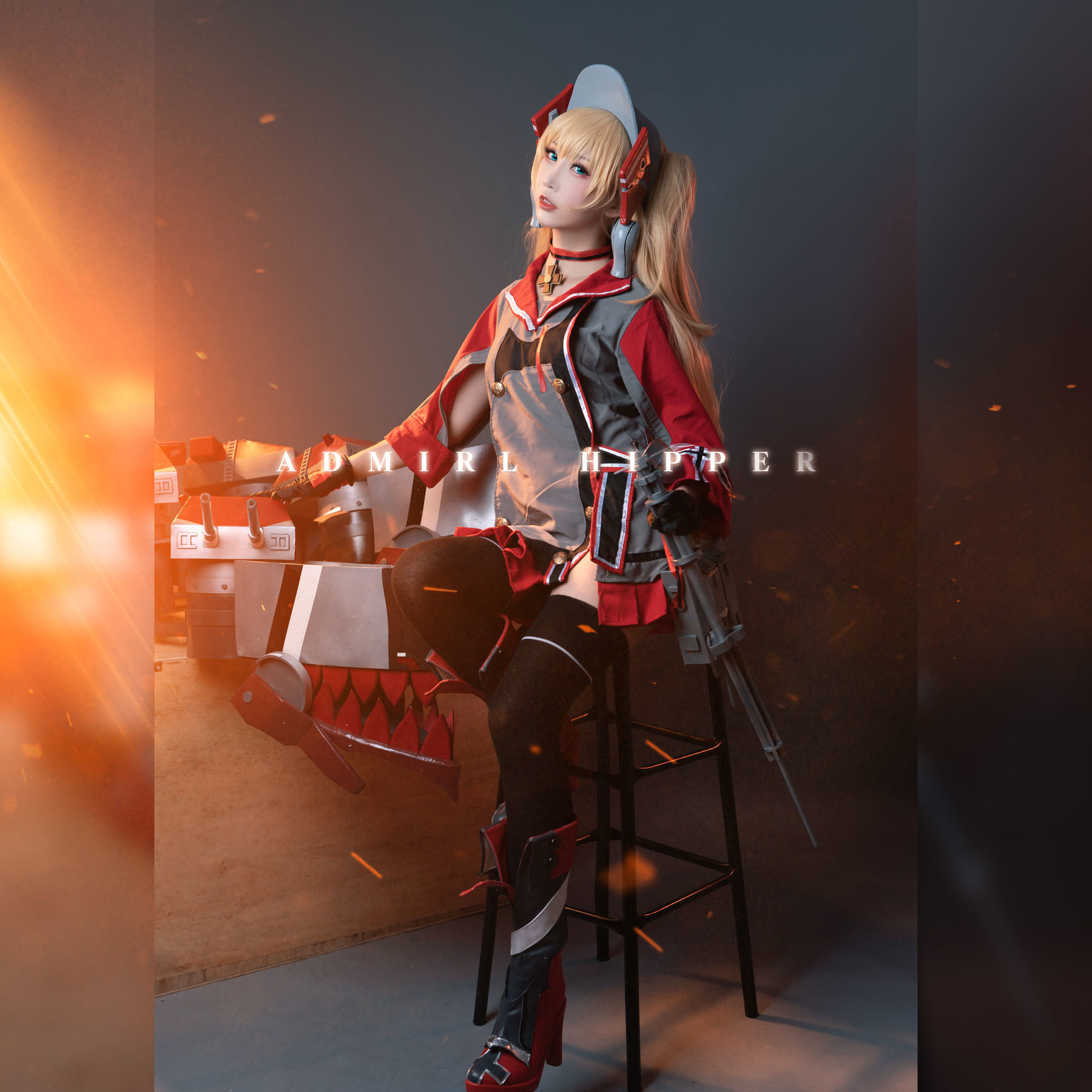 可爱人气Coser面饼仙儿 – 希佩尔上将 Cosplay-第1张