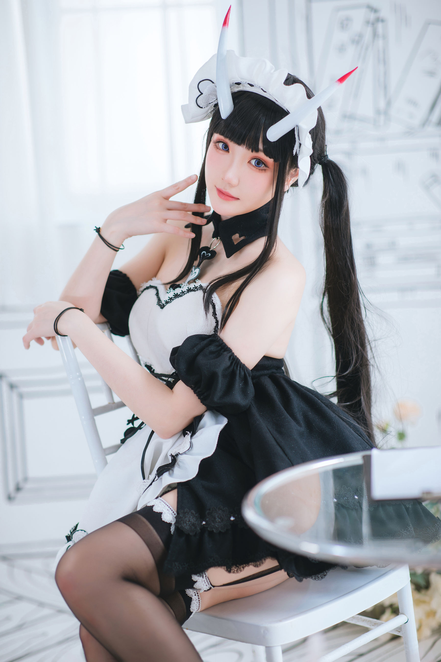 Coser瓜希酱福利 – 能代女仆 Cosplay-第1张