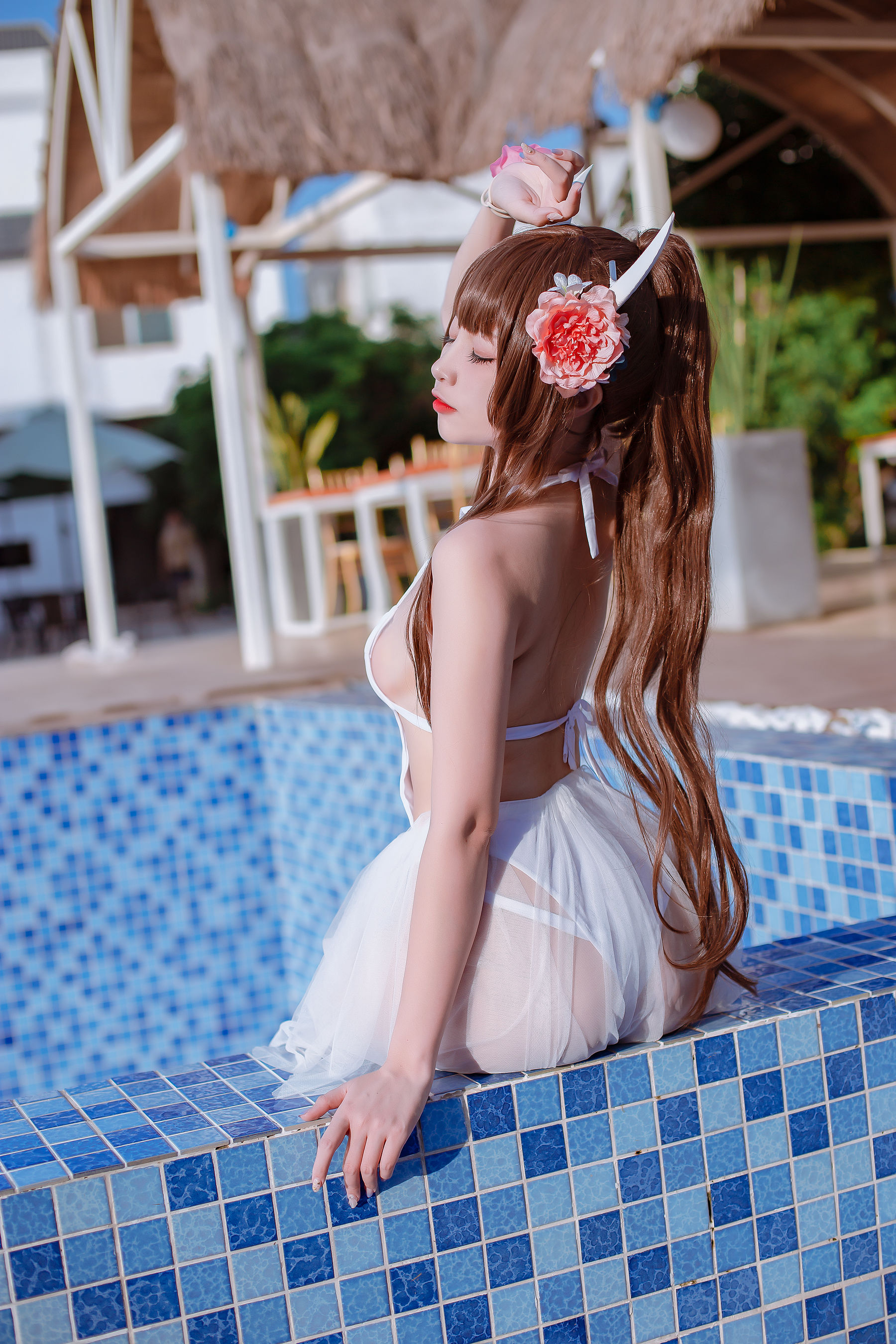 人气Coser二佐Nisa – 碧蓝 鲟泳装 Cosplay-第2张