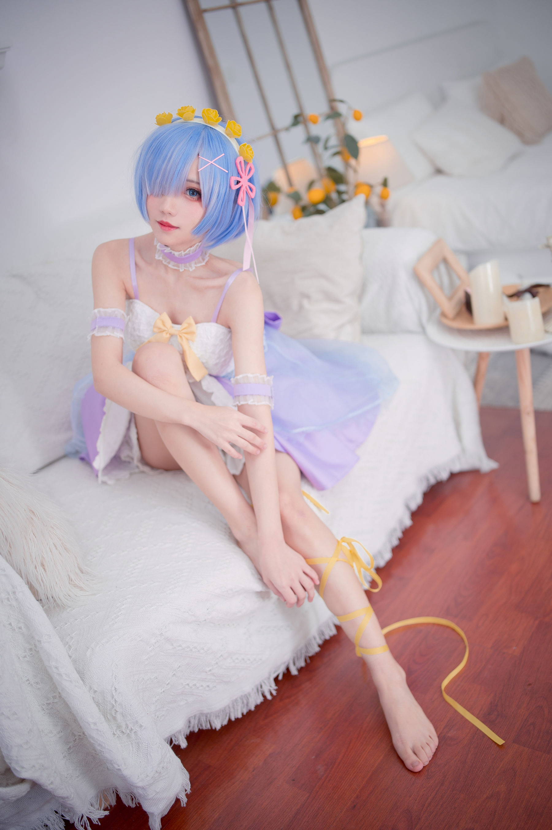 花柒Hana – 天使蕾姆 Cosplay-第1张