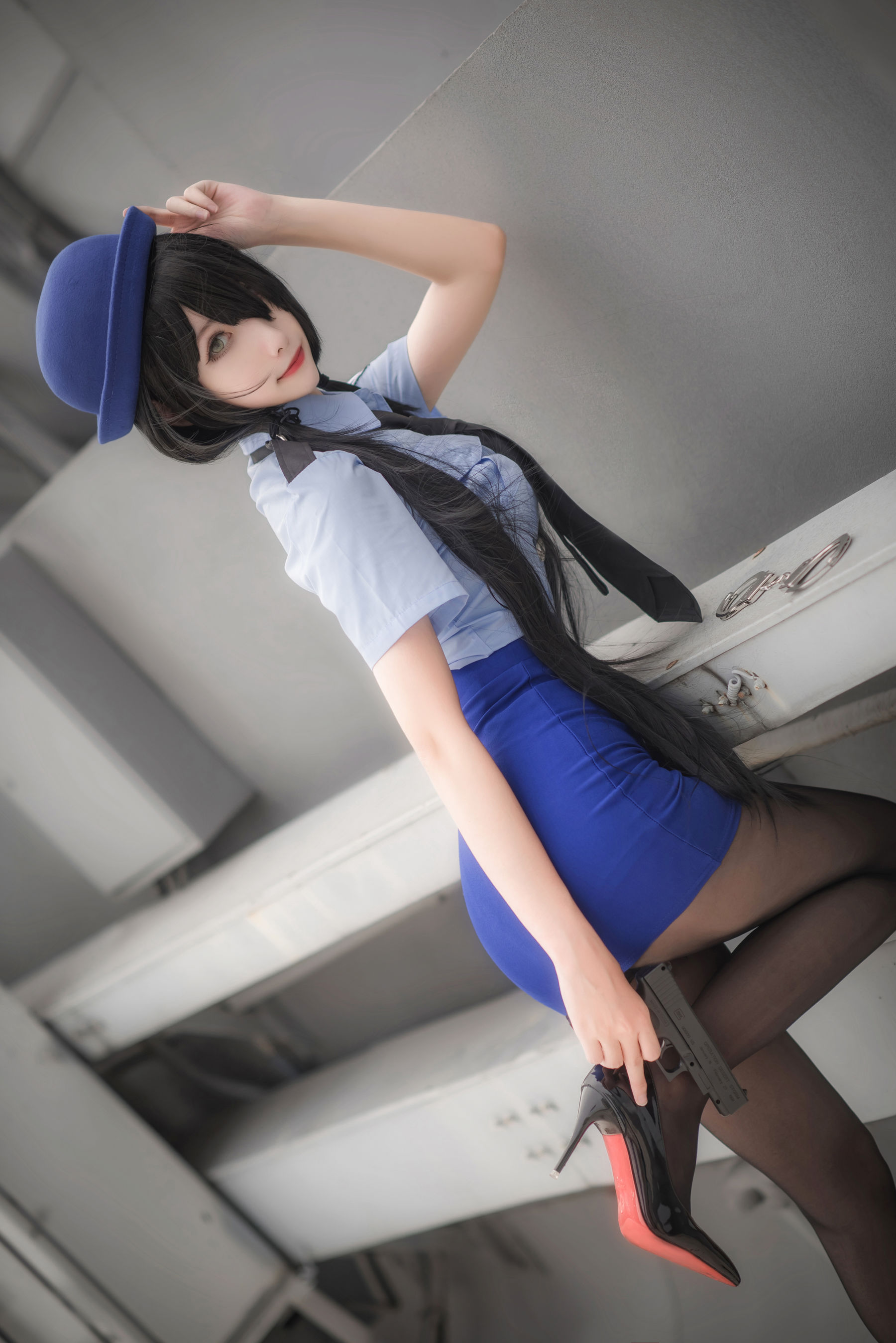 微博妹子Momoko葵葵 – 狂三 女警 Cosplay-第1张
