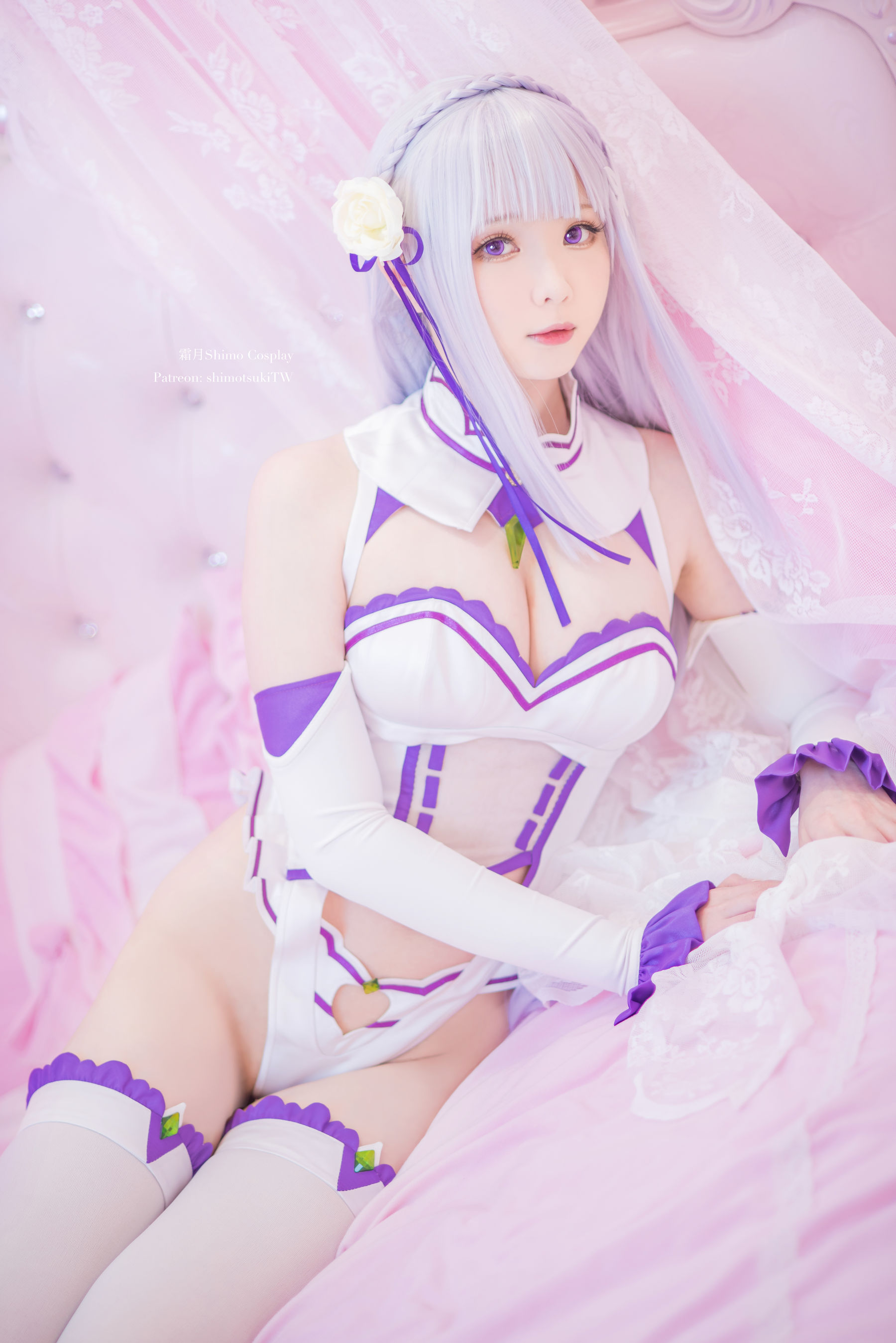 微博妹纸霜月shimo – 艾米莉亚 Cosplay-第1张