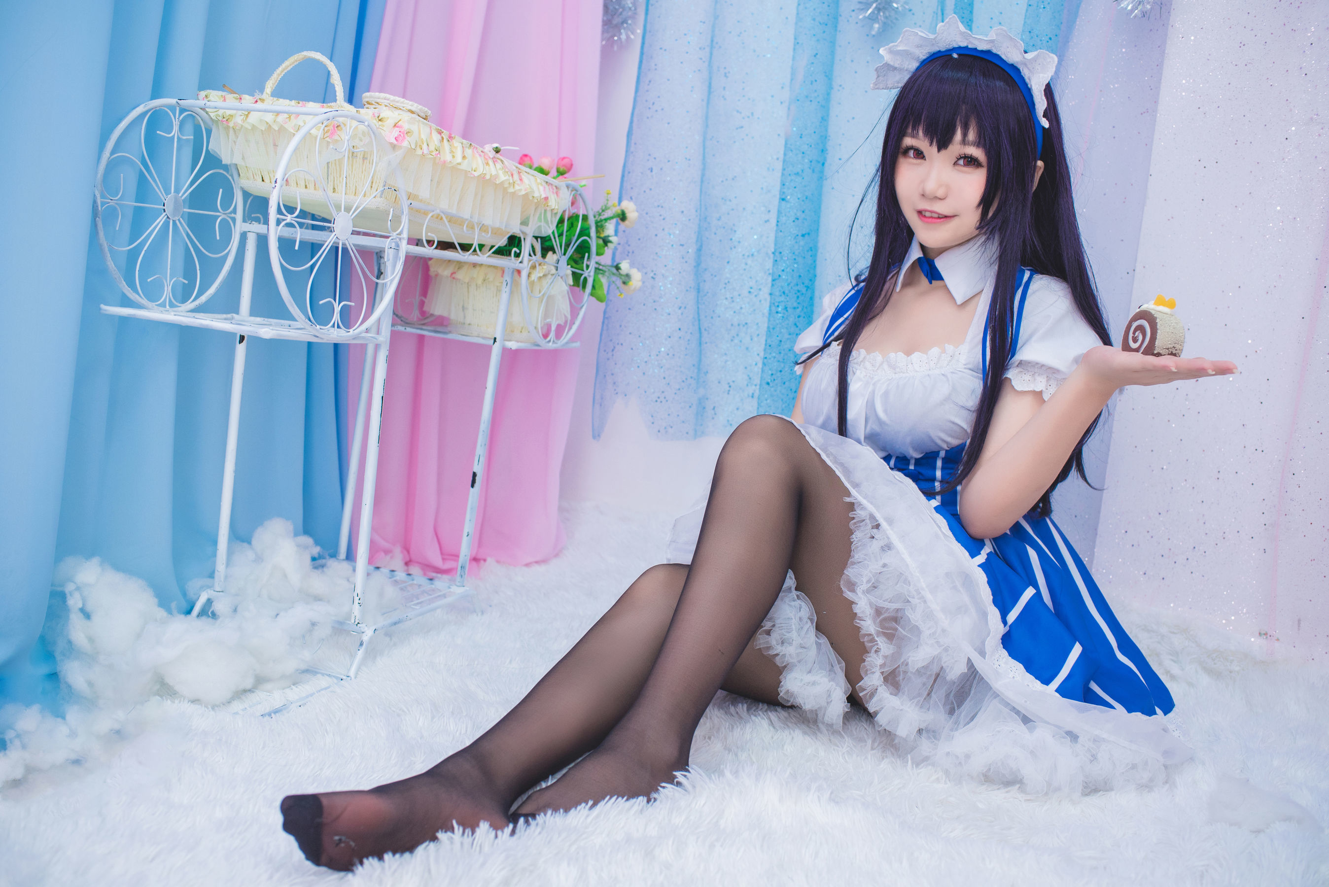 [萝莉COS] 白金Saki – 女仆 Cosplay-第6张