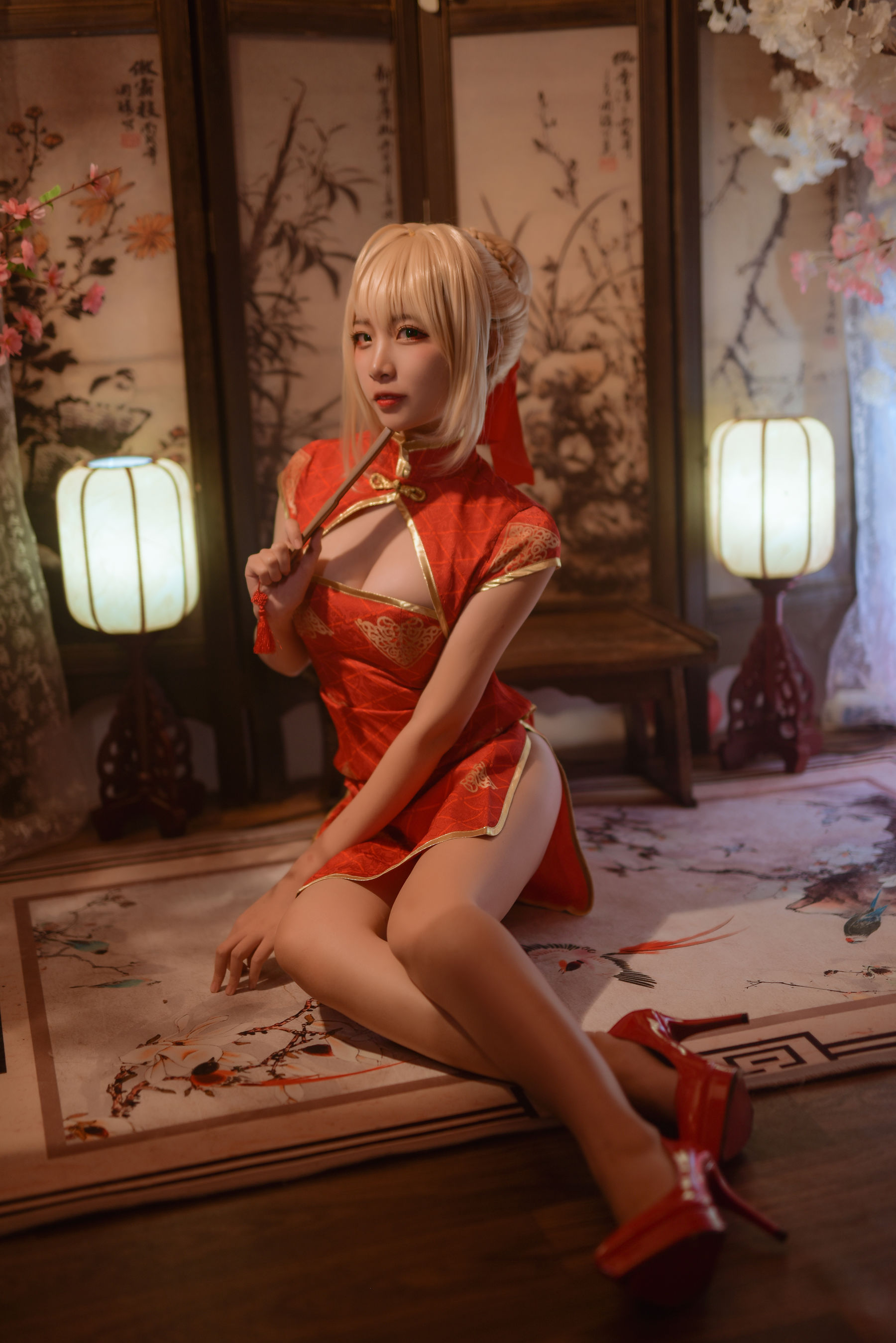 人气Coser二佐Nisa Fate尼禄旗袍 Cosplay-第1张