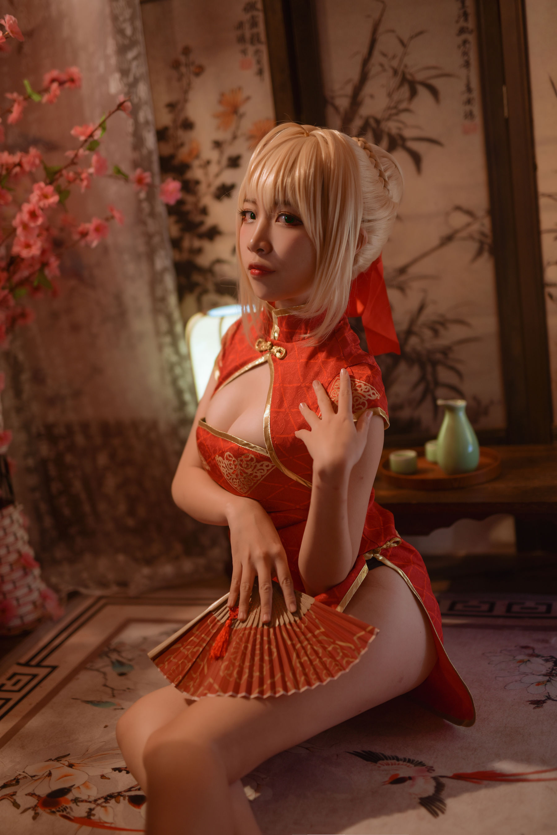 人气Coser二佐Nisa Fate尼禄旗袍 Cosplay-第2张
