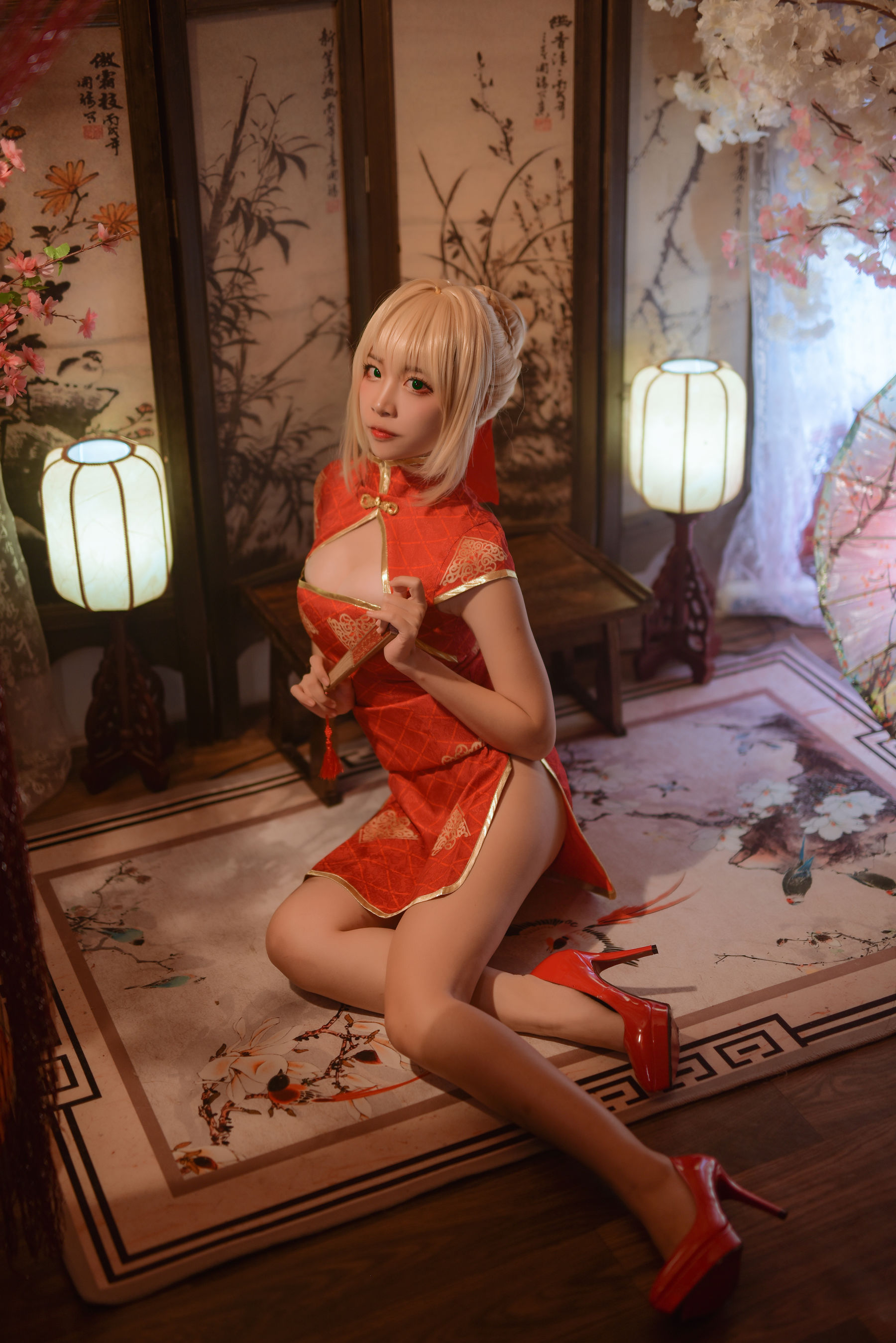 人气Coser二佐Nisa Fate尼禄旗袍 Cosplay-第3张