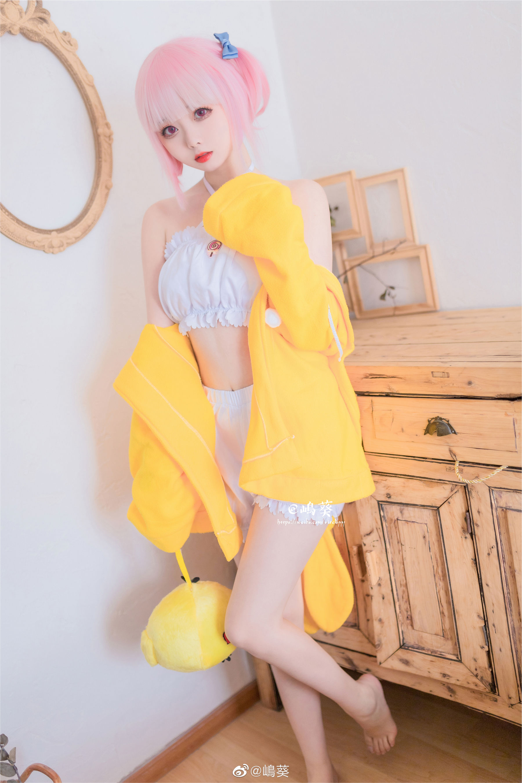 微博美女嶋葵 碧蓝航线 卯月 贪睡的天使 Cosplay-第1张