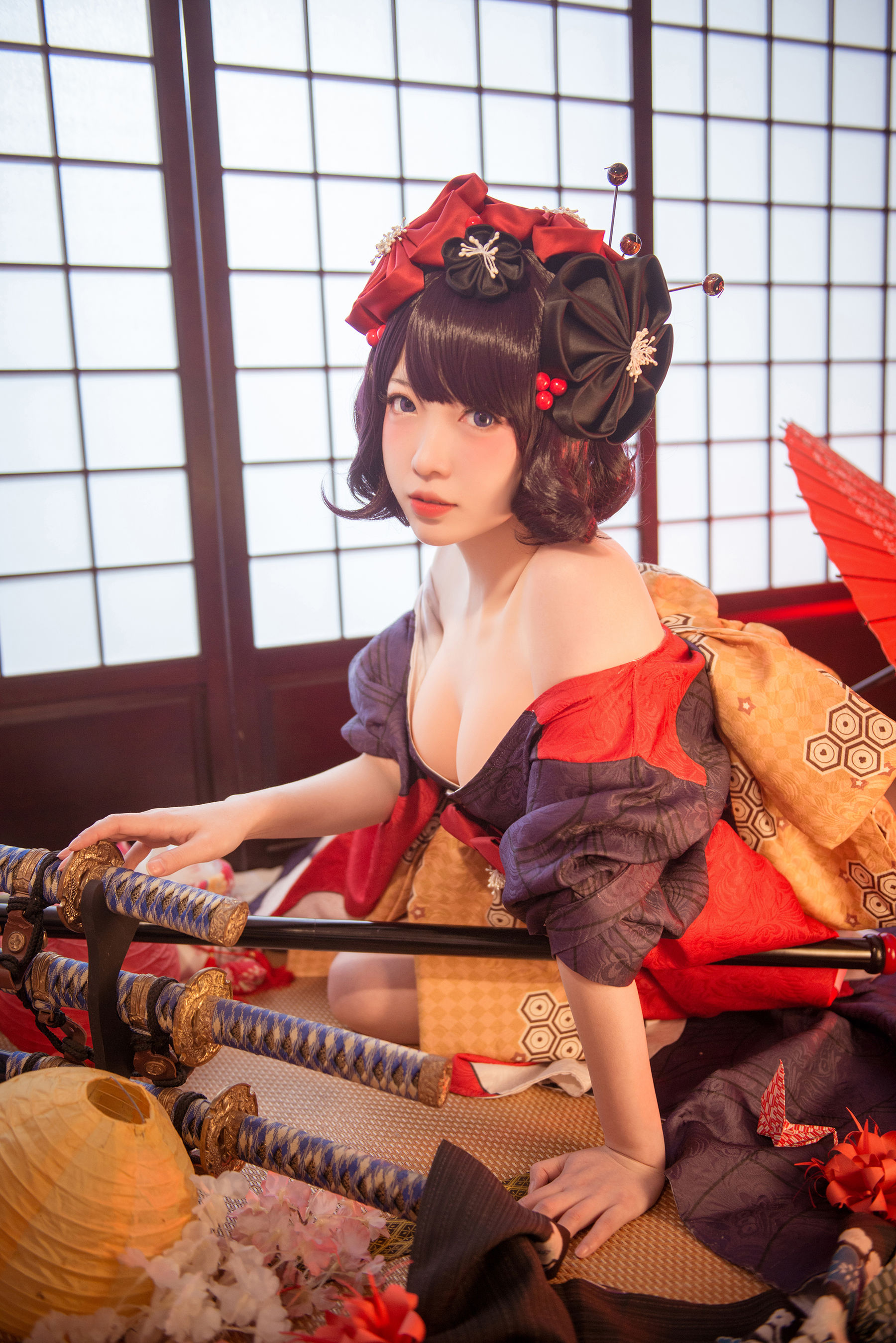 大胸萌妹妖少you1 – 葛饰北斋 Cosplay-第1张