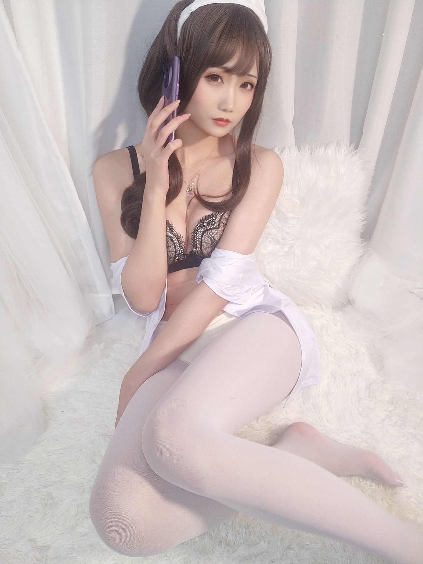 动漫博主曉美媽 – (圣诞自拍)护士人妻 Cosplay-第1张