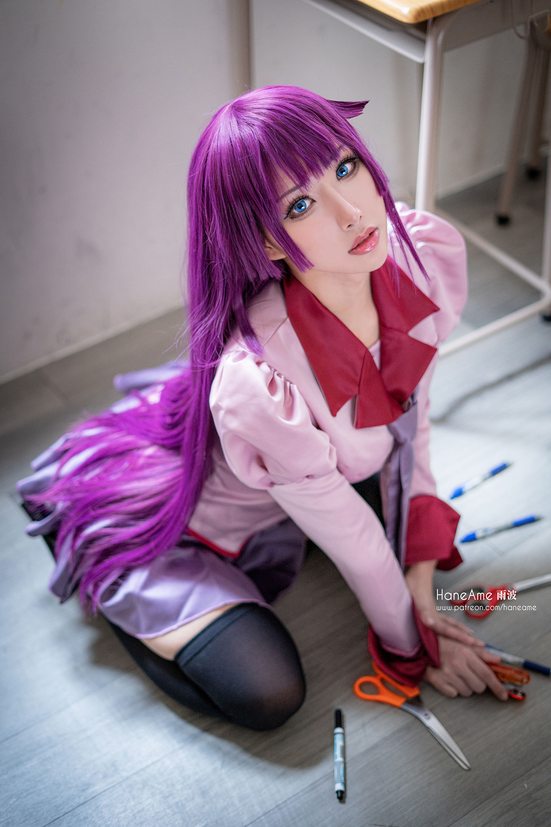 Hane Ame 雨波写真 – 化物语 战场原 Cosplay-第1张