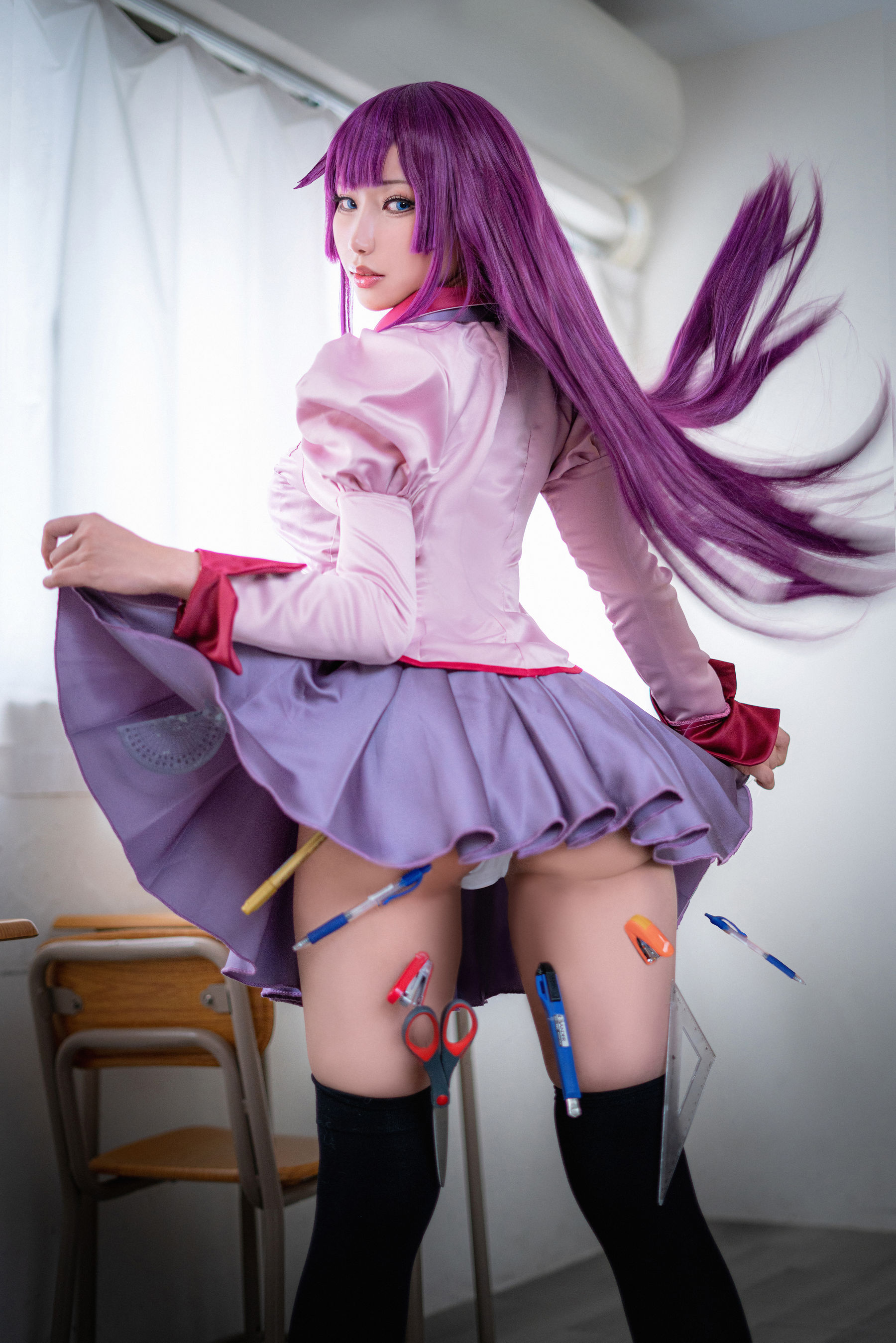 Hane Ame 雨波写真 – 化物语 战场原 Cosplay-第9张