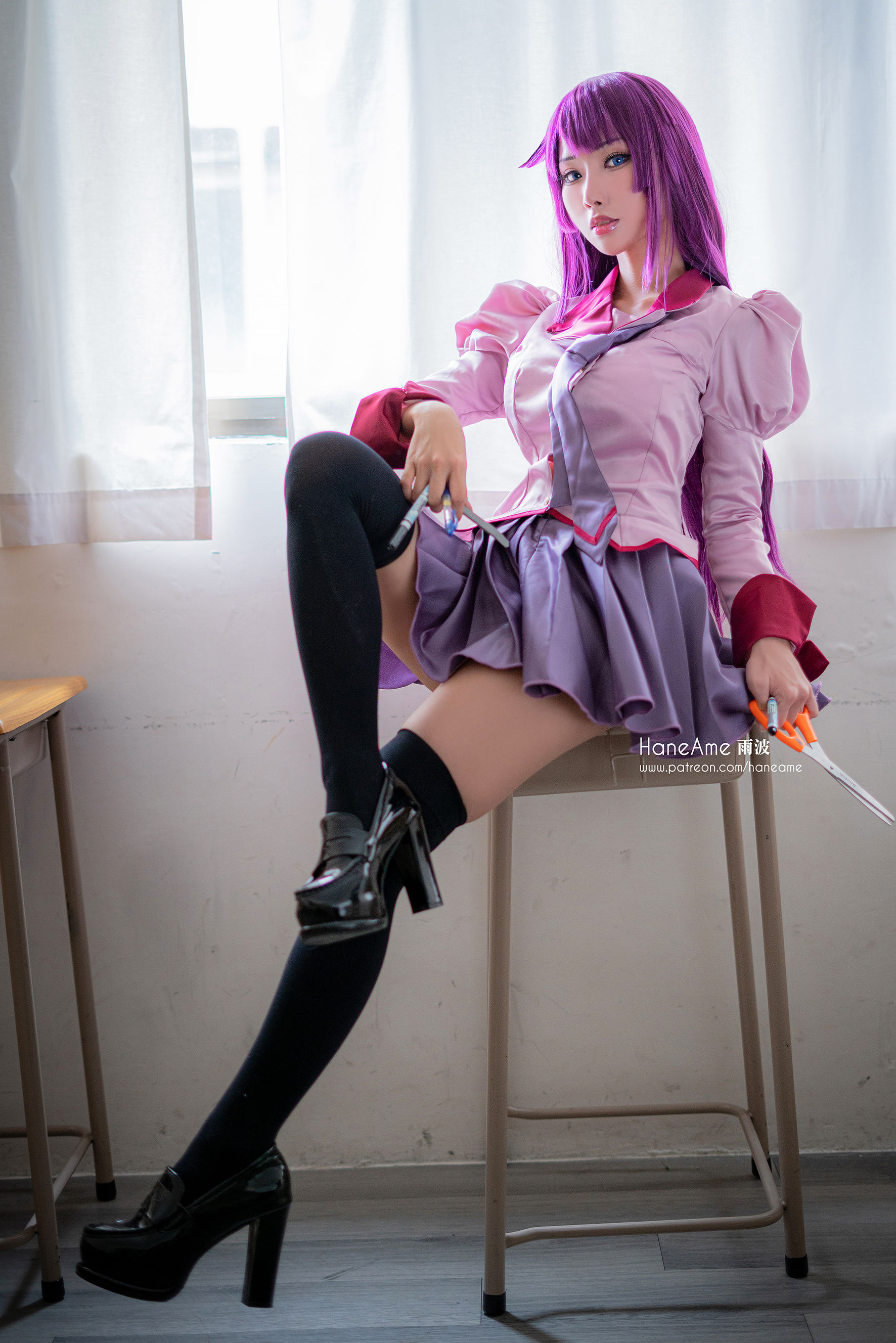Hane Ame 雨波写真 – 化物语 战场原 Cosplay-第10张