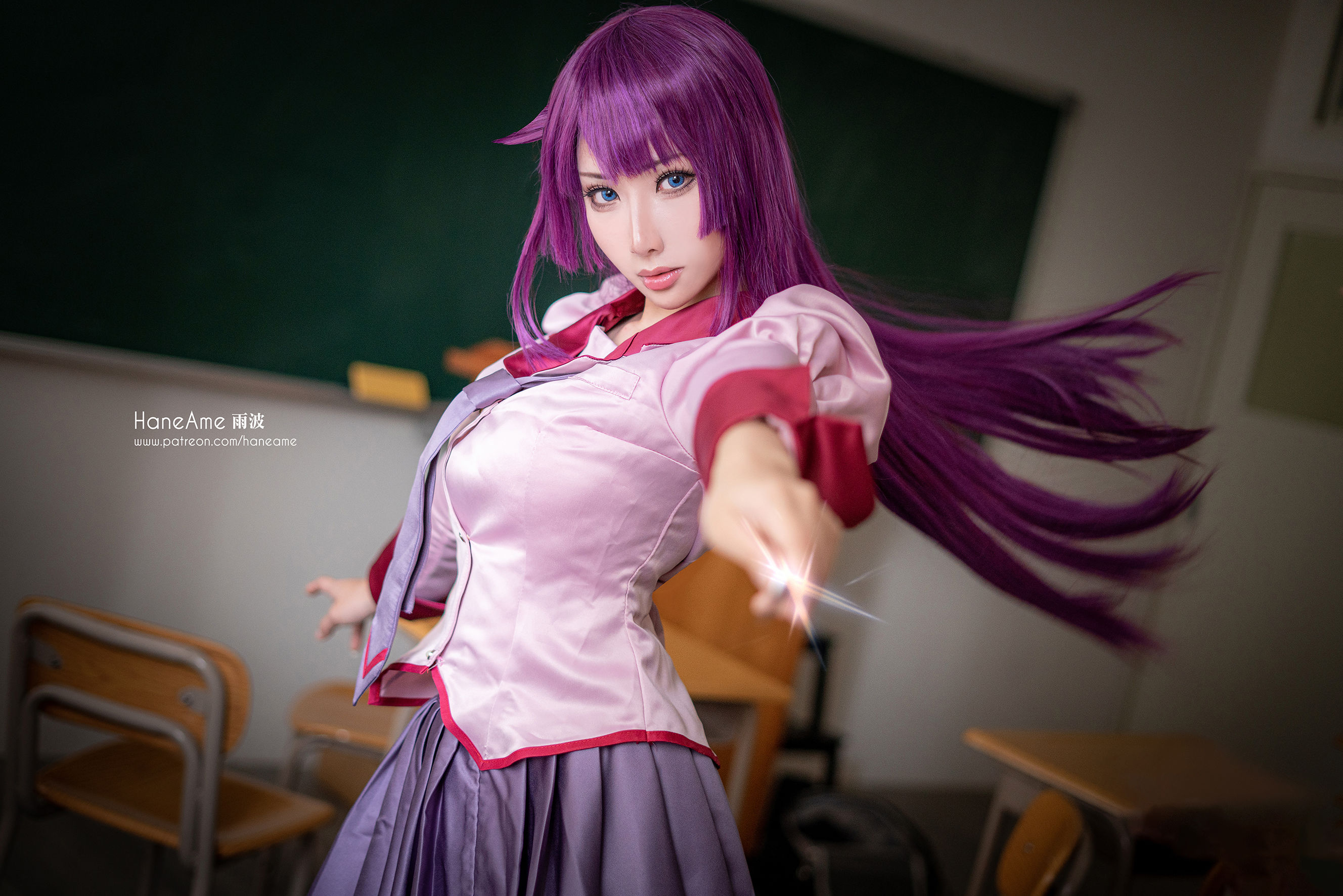 Hane Ame 雨波写真 – 化物语 战场原 Cosplay-第11张
