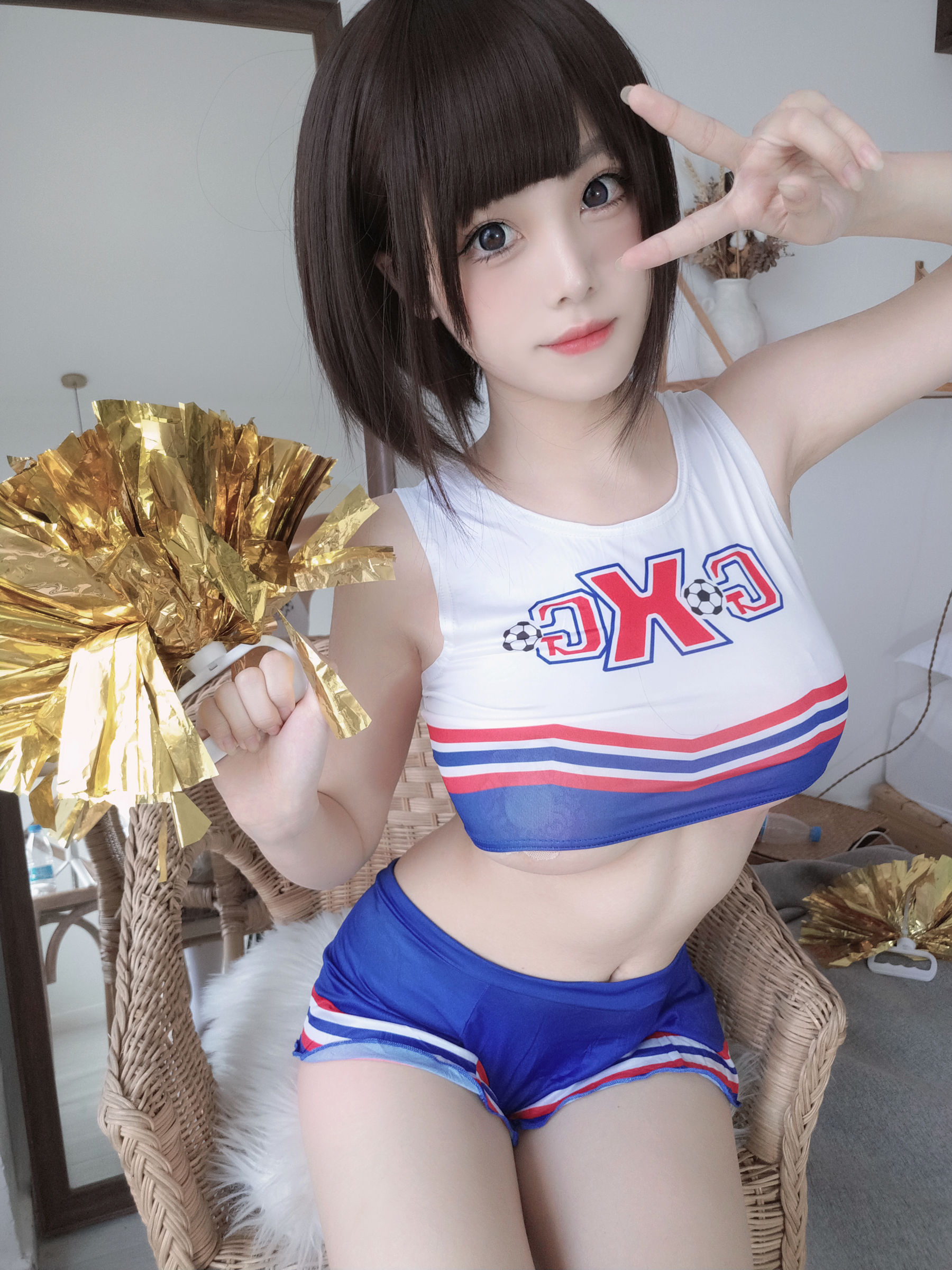 萌系小姐姐蜜汁猫裘 – 足球宝贝 Cosplay-第4张