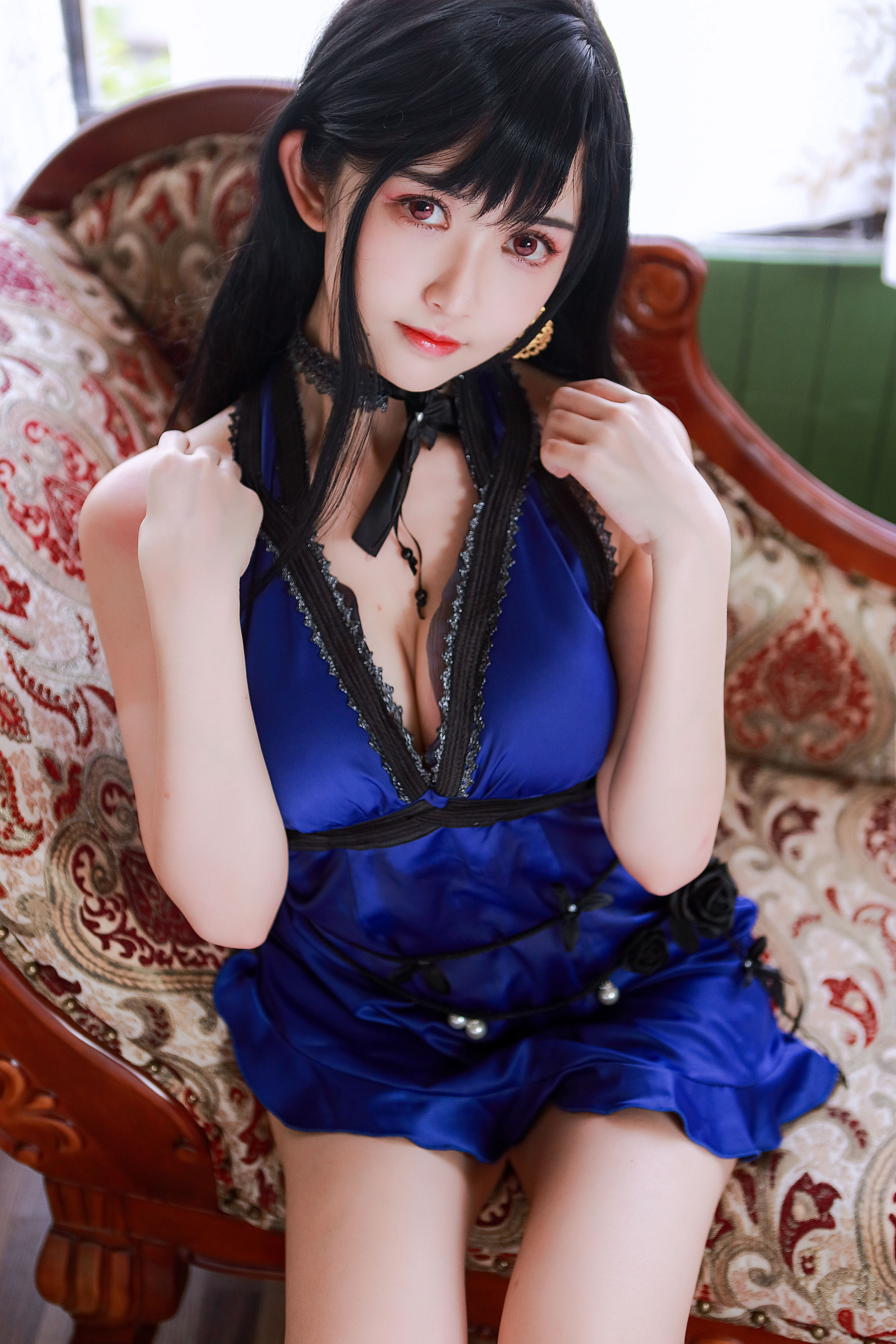超人气Coser鳗鱼霏儿 – 蒂法礼服 Cosplay-第4张