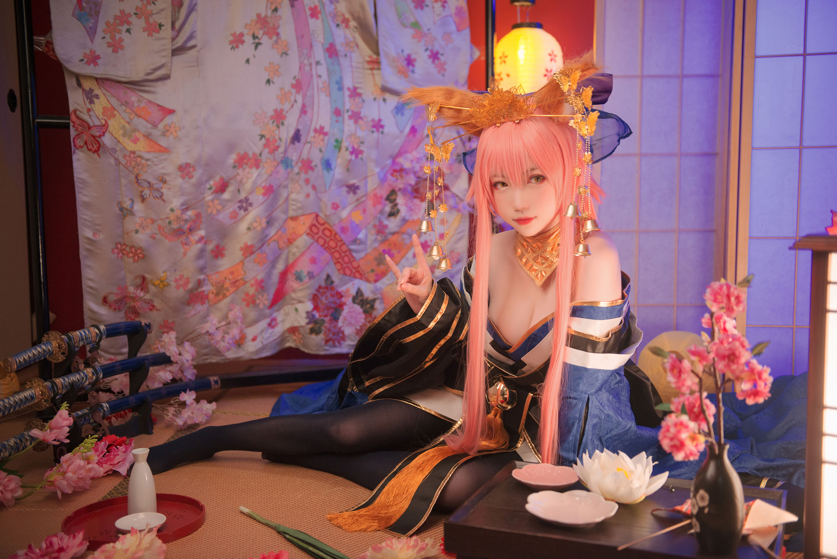 大胸萌妹妖少you1 – 玉藻前 Cosplay-第4张