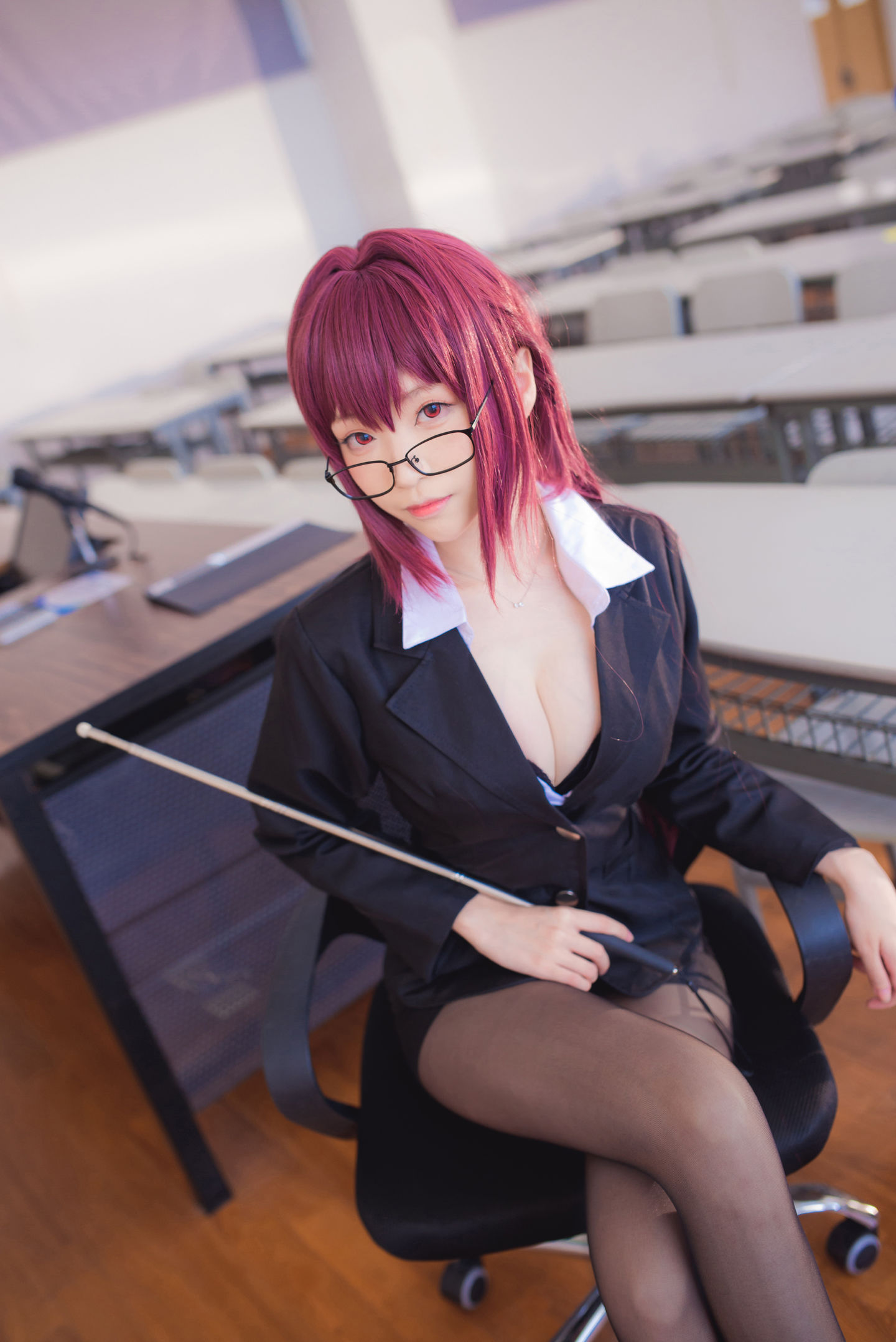 长腿Coser青青子Js – 斯卡哈 教师 Cosplay-第1张