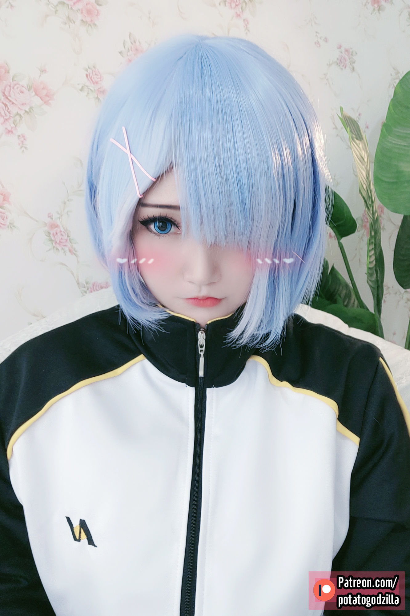 Coser小姐姐Potato Godzilla – Rem In Subaru Jacket Cosplay-第22张