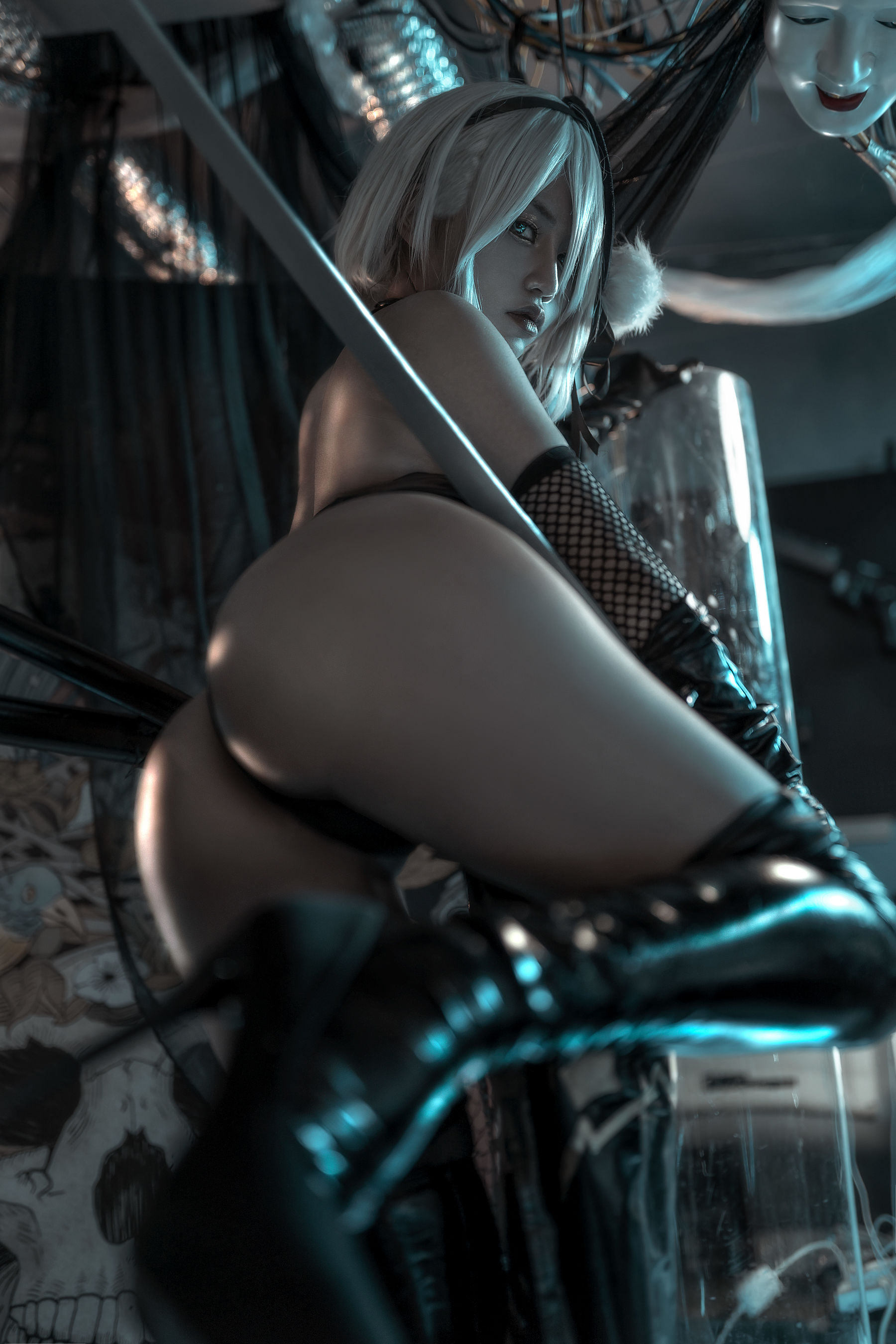 一笑芳香沁写真 – 忍者2B Cosplay-第4张