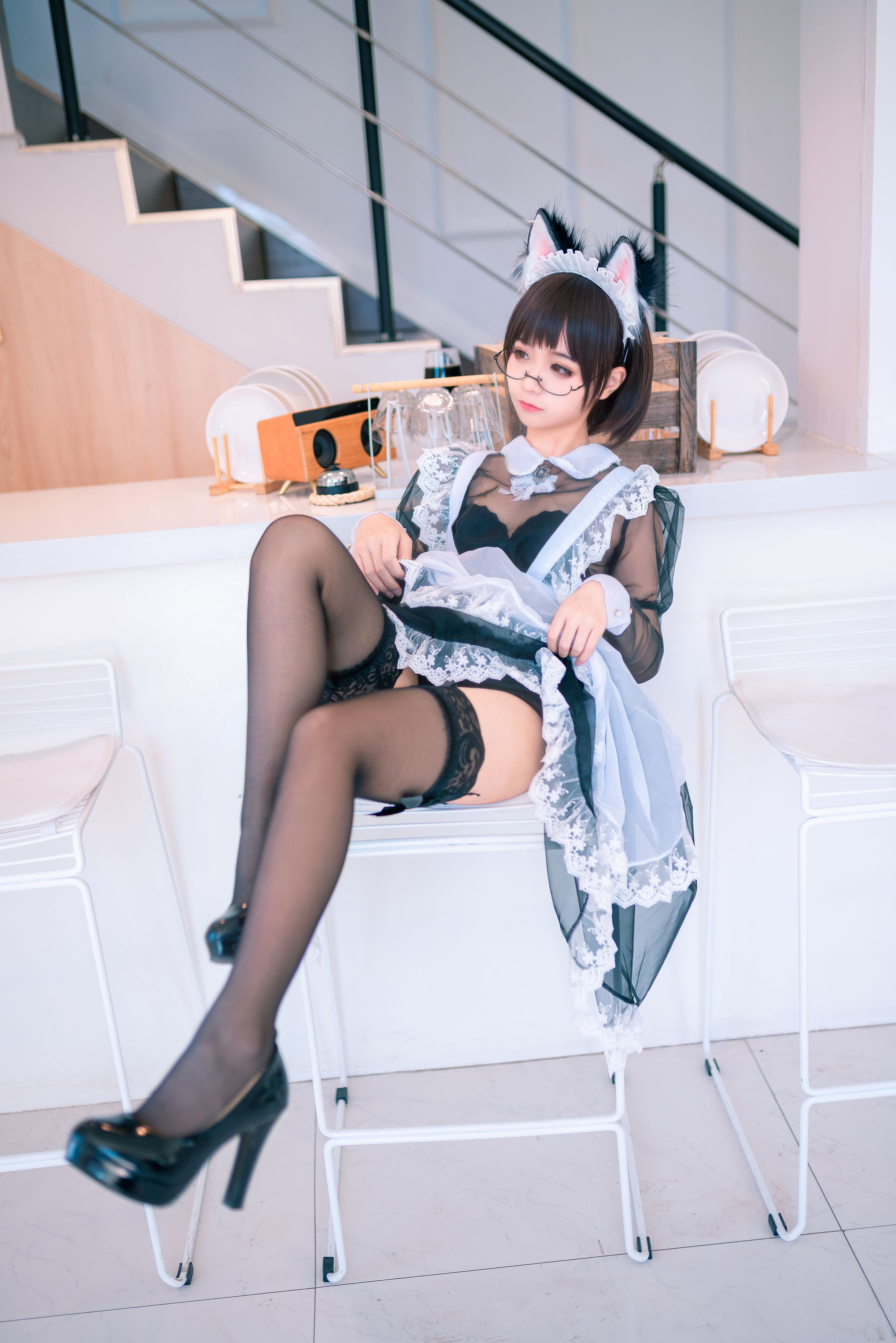 [Cosplay写真] 动漫博主蠢沫沫 – 透明女仆 Cosplay-第3张