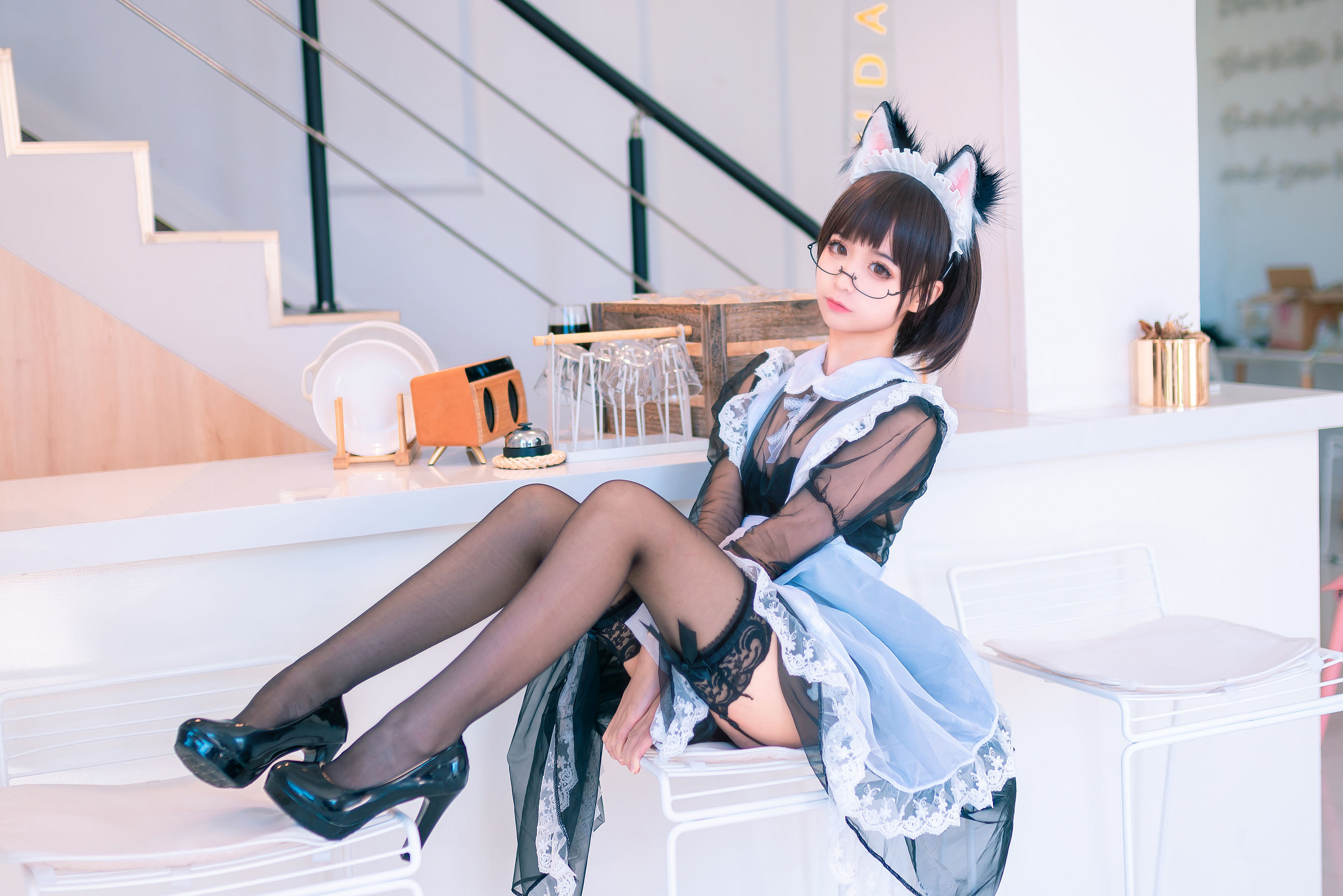 [Cosplay写真] 动漫博主蠢沫沫 – 透明女仆 Cosplay-第4张