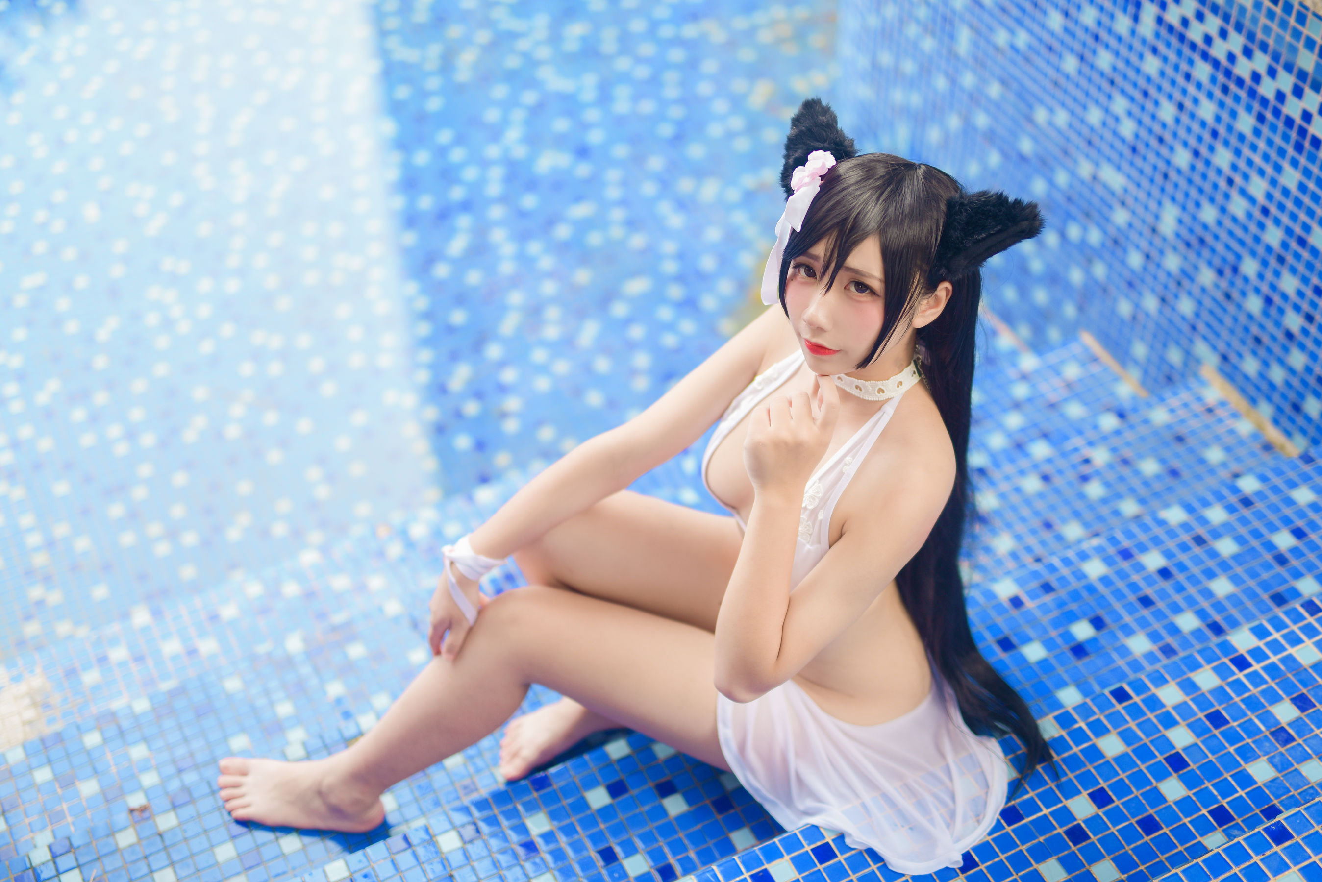 动漫博主九曲Jean 碧蓝航线 泳装 Cosplay-第1张