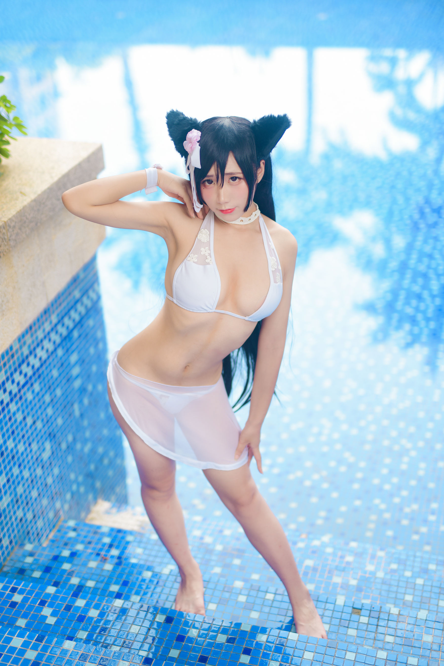 动漫博主九曲Jean 碧蓝航线 泳装 Cosplay-第2张