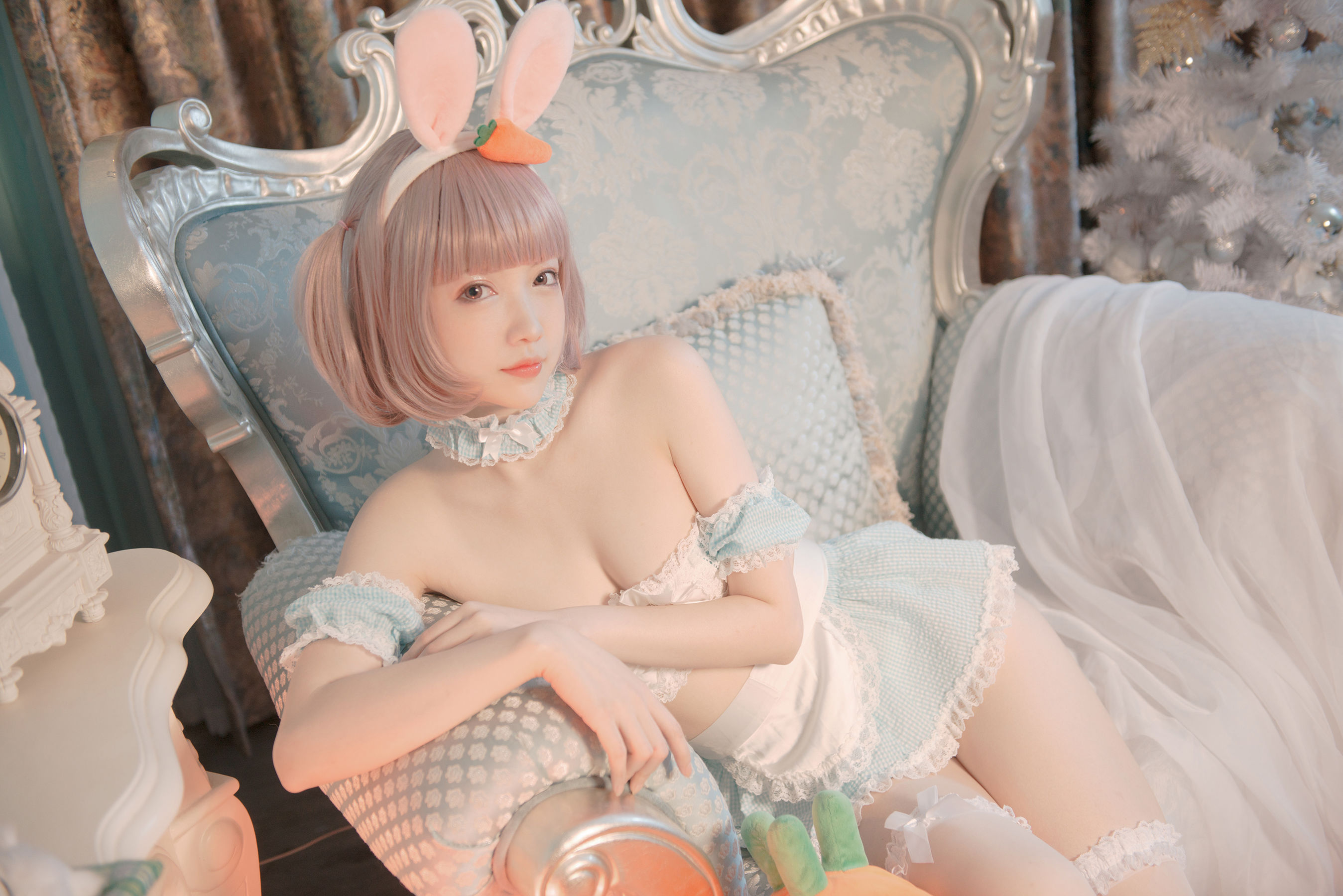 大胸萌妹妖少you1 – 雪兔 Cosplay-第1张