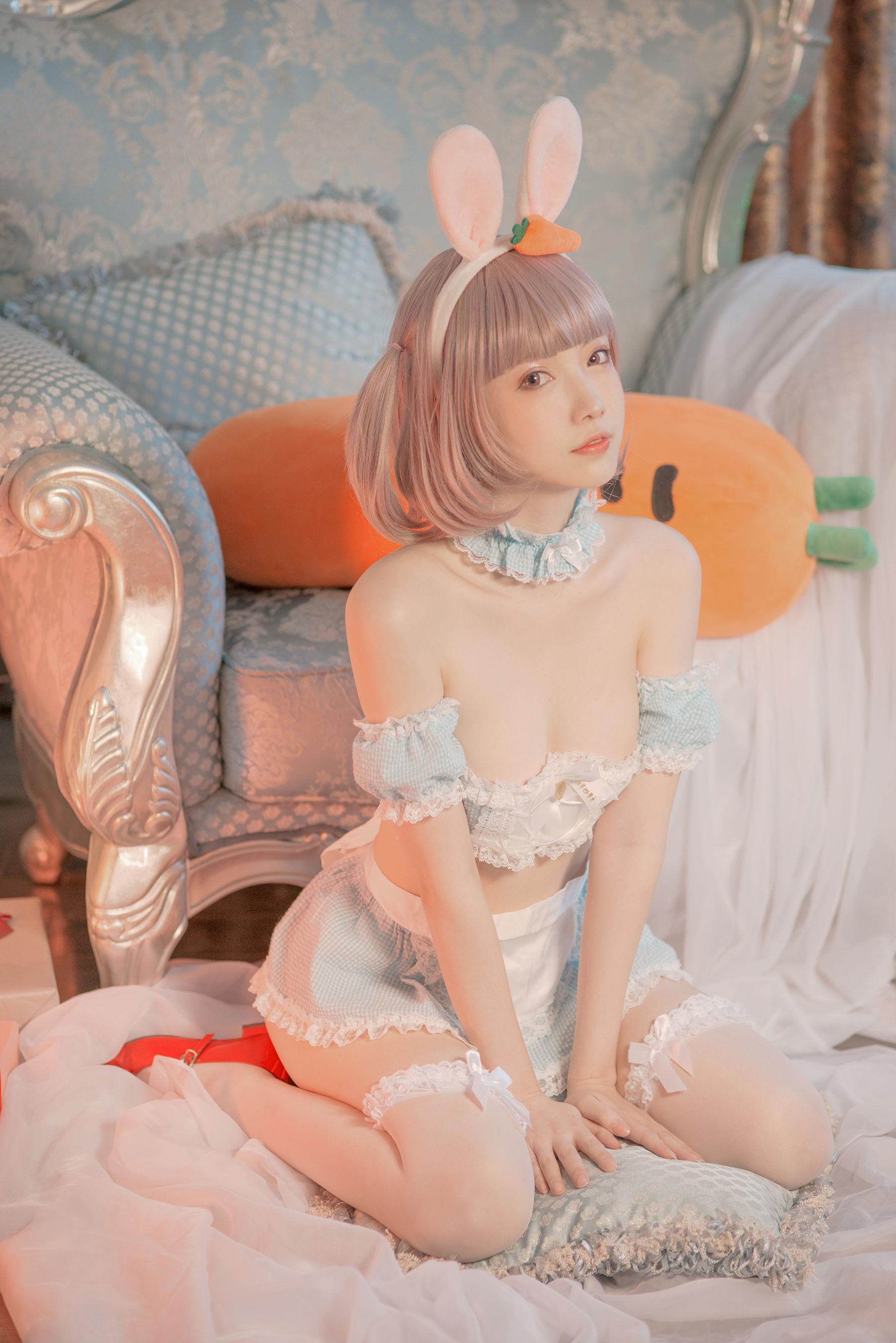 大胸萌妹妖少you1 – 雪兔 Cosplay-第5张