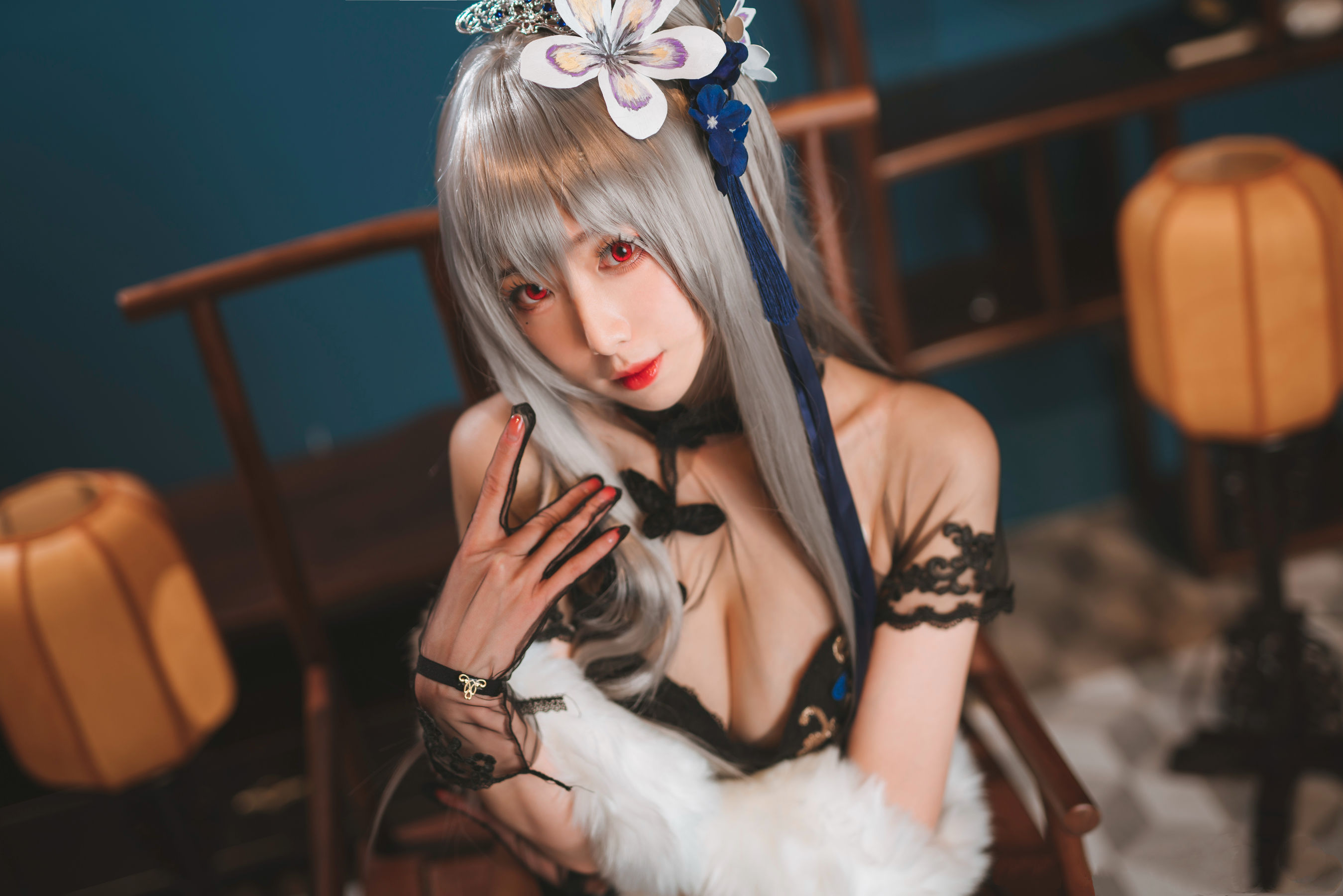 动漫博主封疆疆v – 路易九世旗袍 Cosplay-第4张